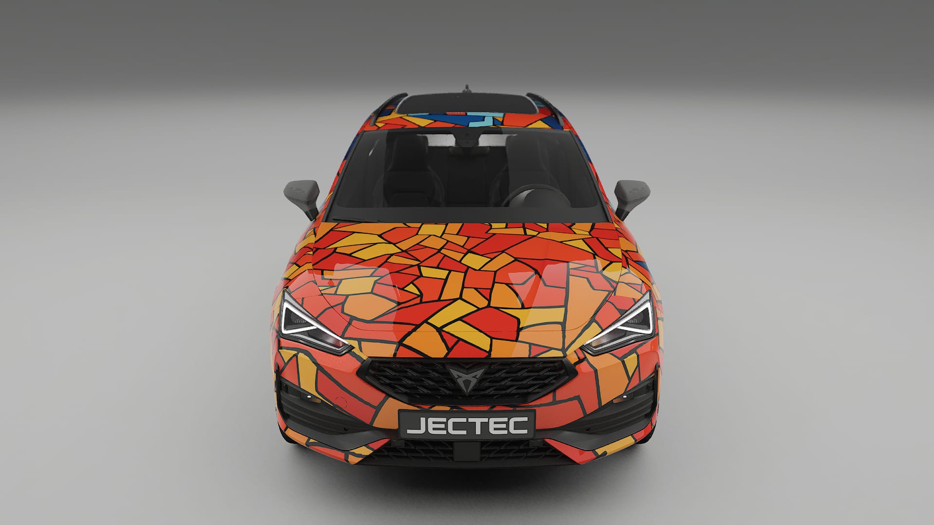 Seat Leon Cupra KL BARCELONA – Ontworpen Wrap PPF Kit van Printbaar Polyurethaanfolie