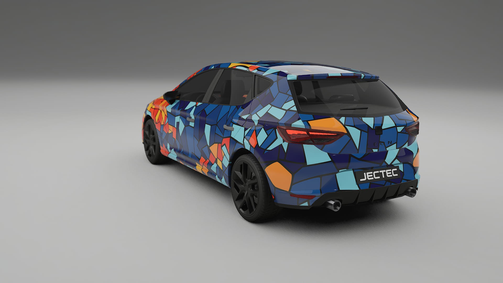 Seat Leon FR 5F BARCELONA – Ontworpen Wrap PPF Kit van Printbaar Polyurethaanfolie
