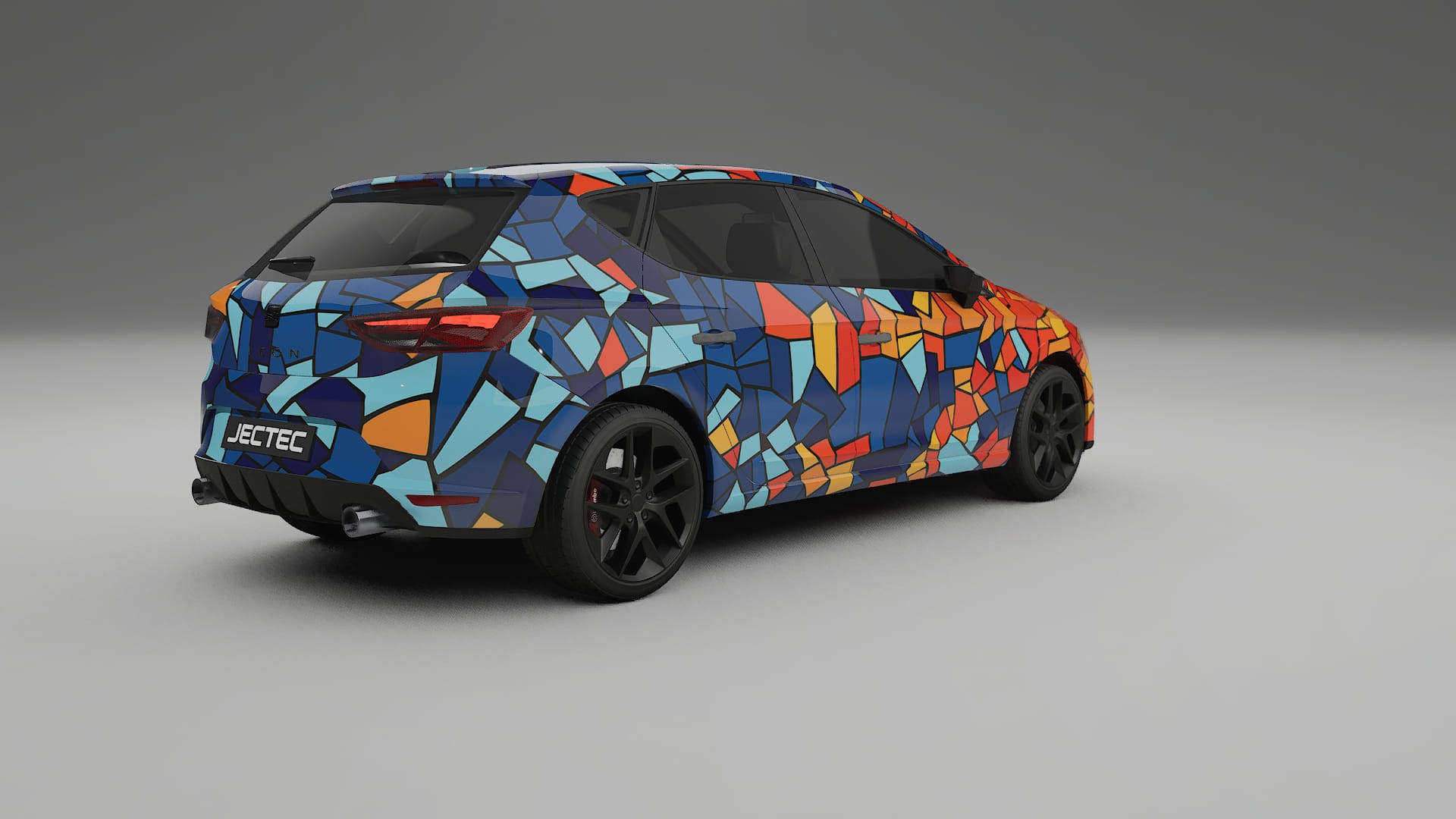 Seat Leon FR 5F BARCELONA – Ontworpen Wrap PPF Kit van Printbaar Polyurethaanfolie