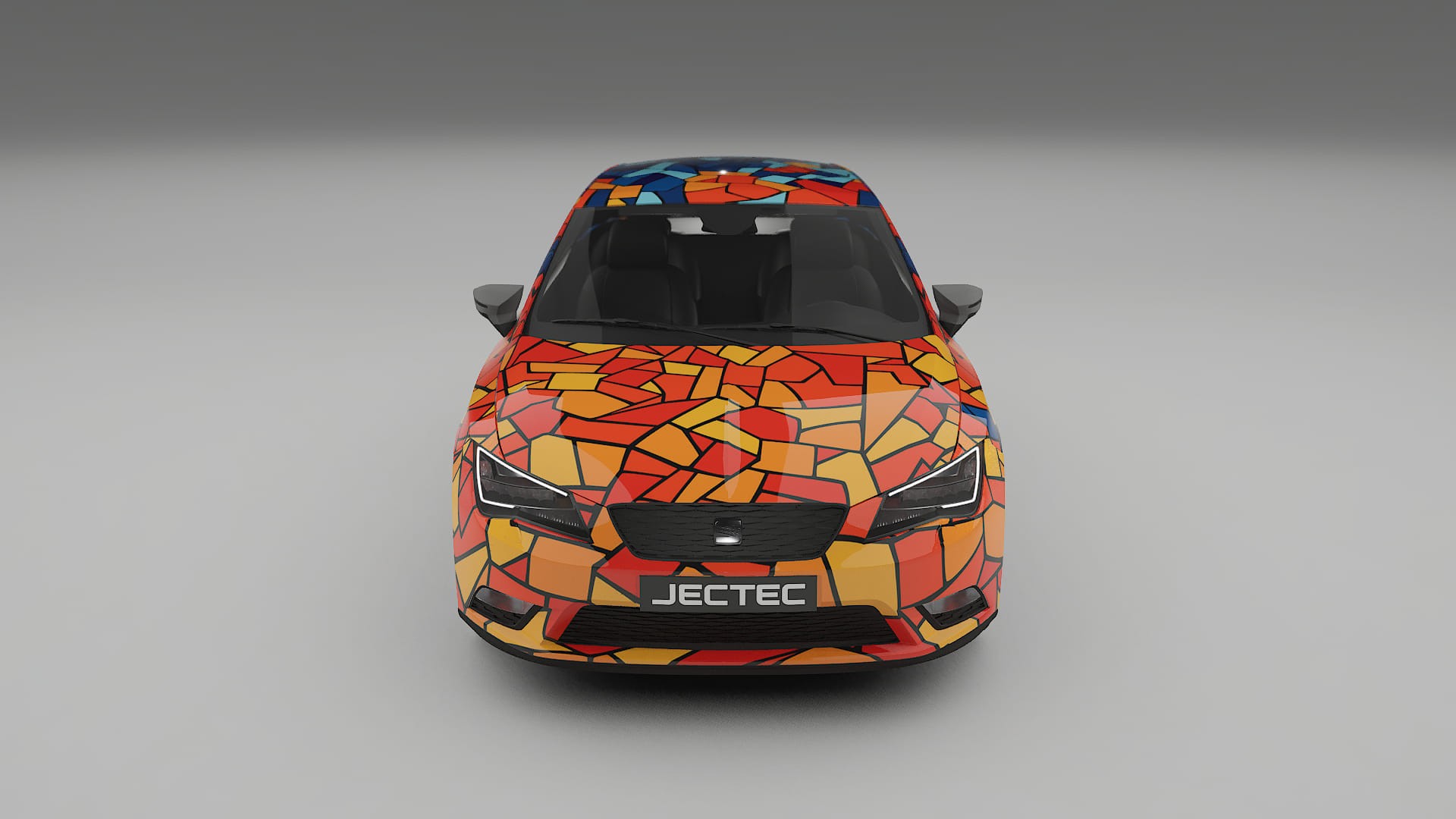 Seat Leon FR 5F BARCELONA – Ontworpen Wrap PPF Kit van Printbaar Polyurethaanfolie