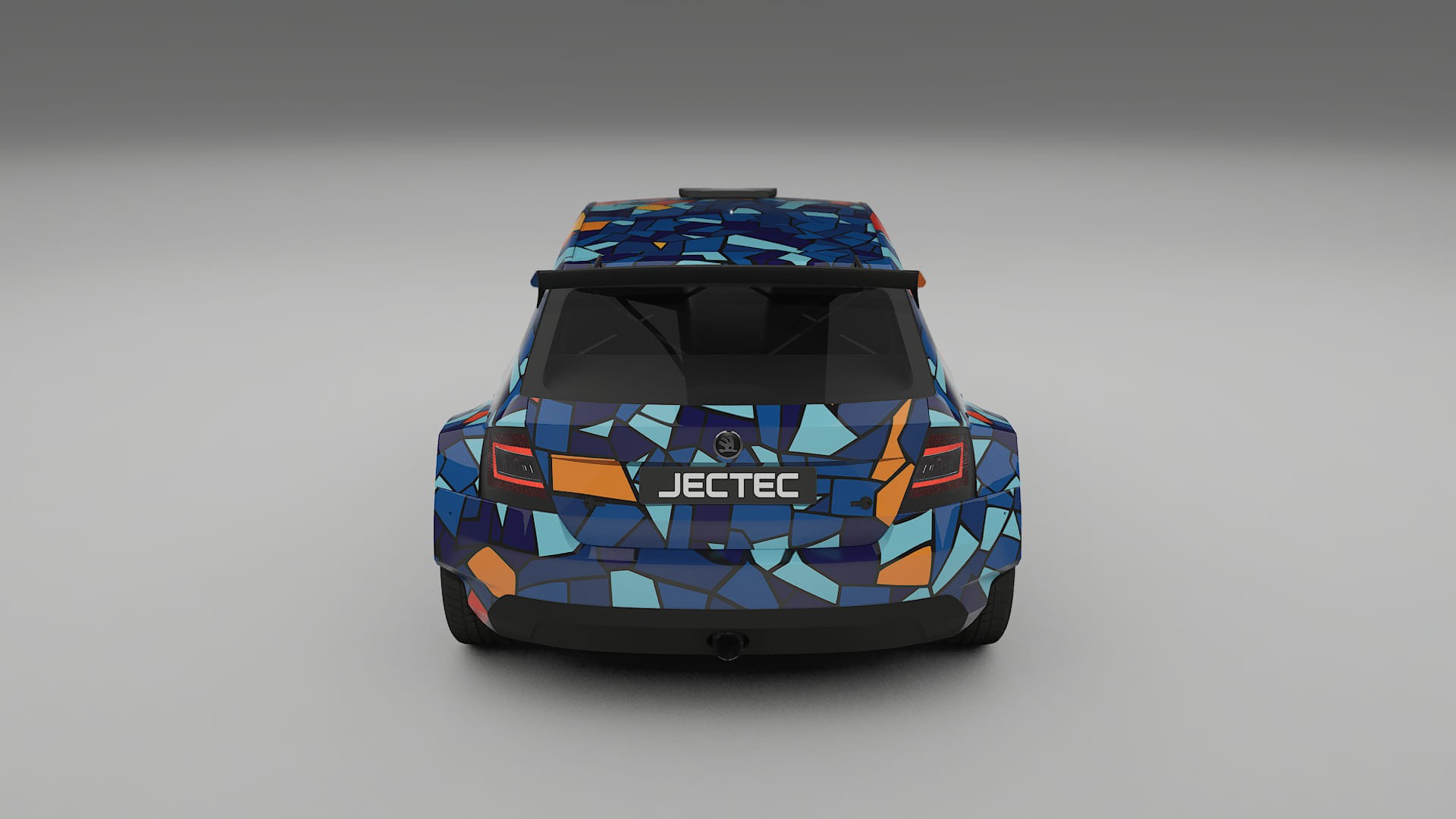 Škoda Fabia R5 6V BARCELONA – Ontworpen Wrap PPF Kit van Printbaar Polyurethaanfolie