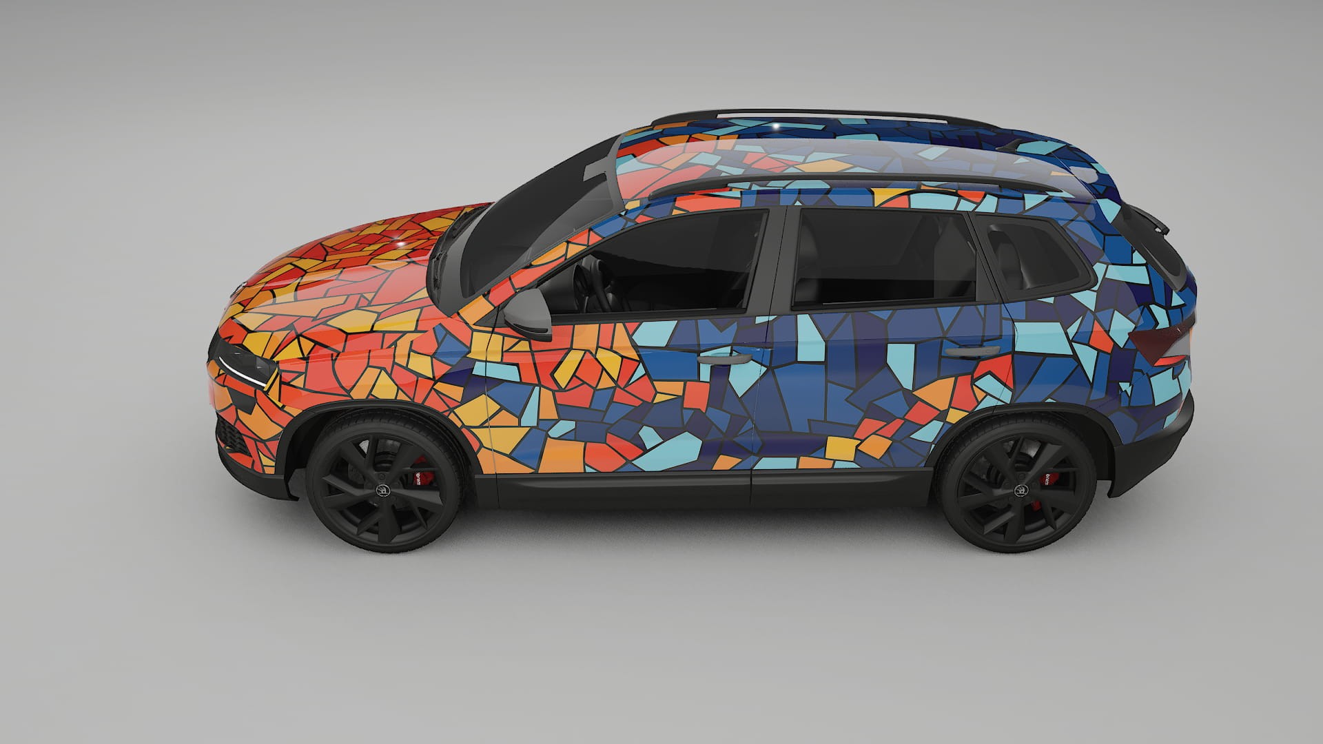 Škoda Karoq NU7 BARCELONA – Ontworpen Wrap PPF Kit van Printbaar Polyurethaanfolie