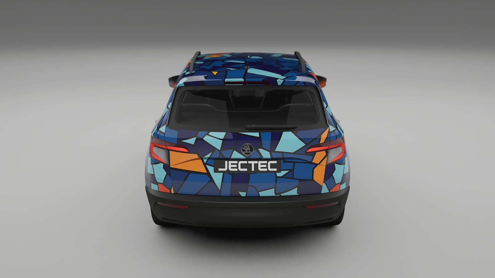 Škoda Karoq NU7 BARCELONA – Ontworpen Wrap PPF Kit van Printbaar Polyurethaanfolie