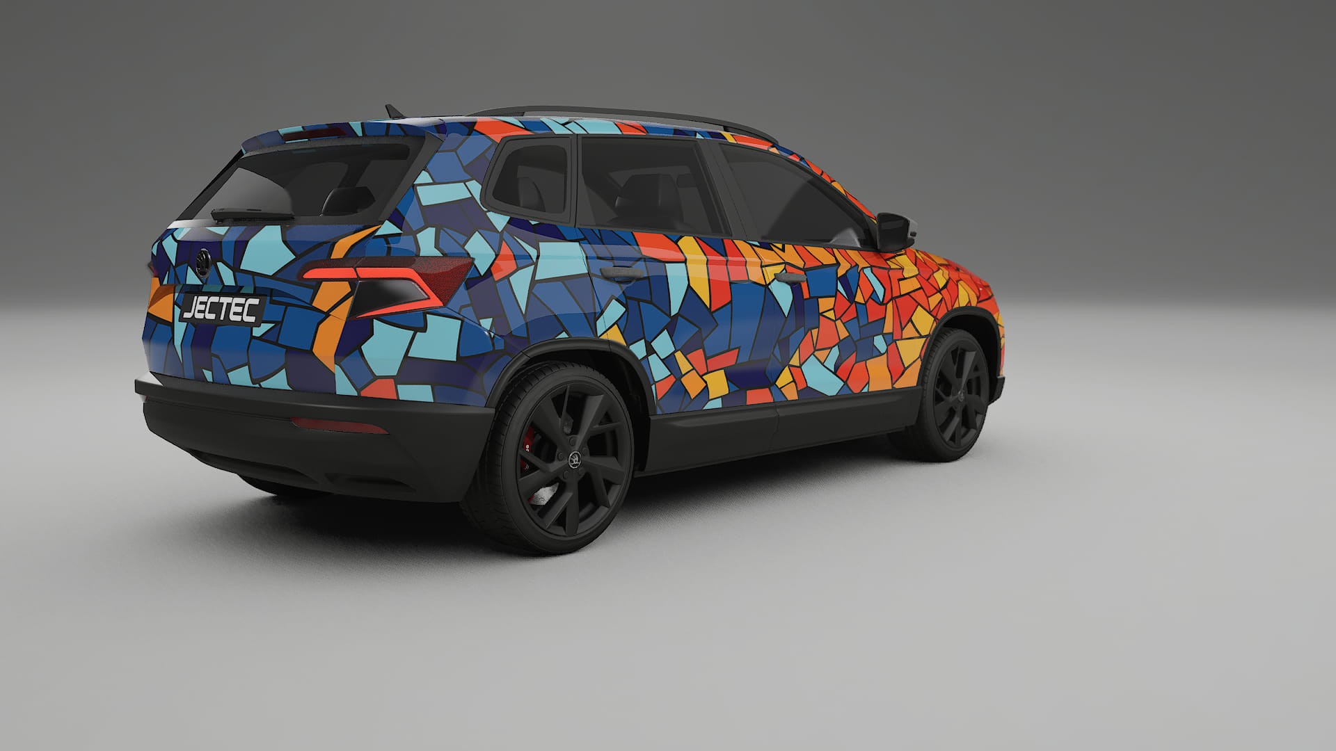 Škoda Karoq NU7 BARCELONA – Ontworpen Wrap PPF Kit van Printbaar Polyurethaanfolie