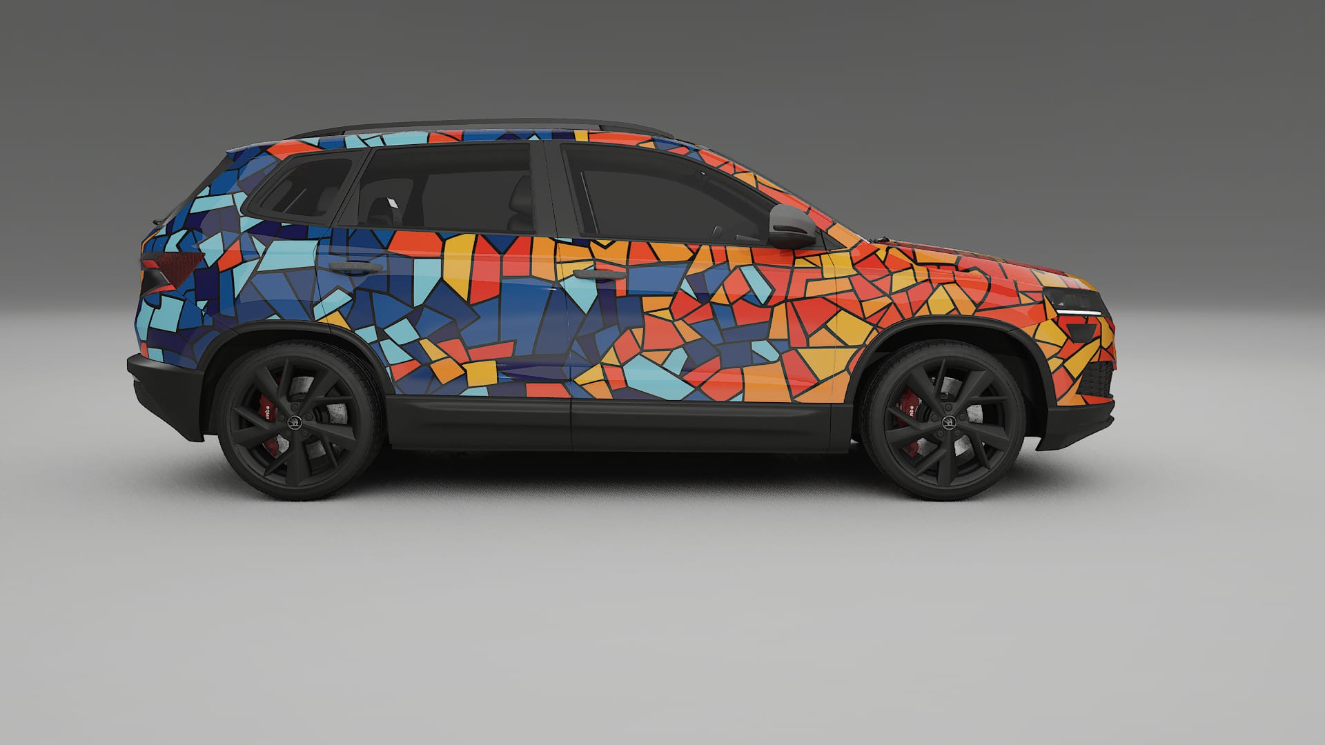 Škoda Karoq NU7 BARCELONA – Ontworpen Wrap PPF Kit van Printbaar Polyurethaanfolie