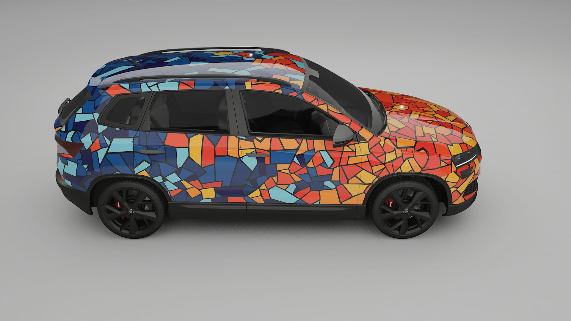 Škoda Karoq NU7 BARCELONA – Ontworpen Wrap PPF Kit van Printbaar Polyurethaanfolie