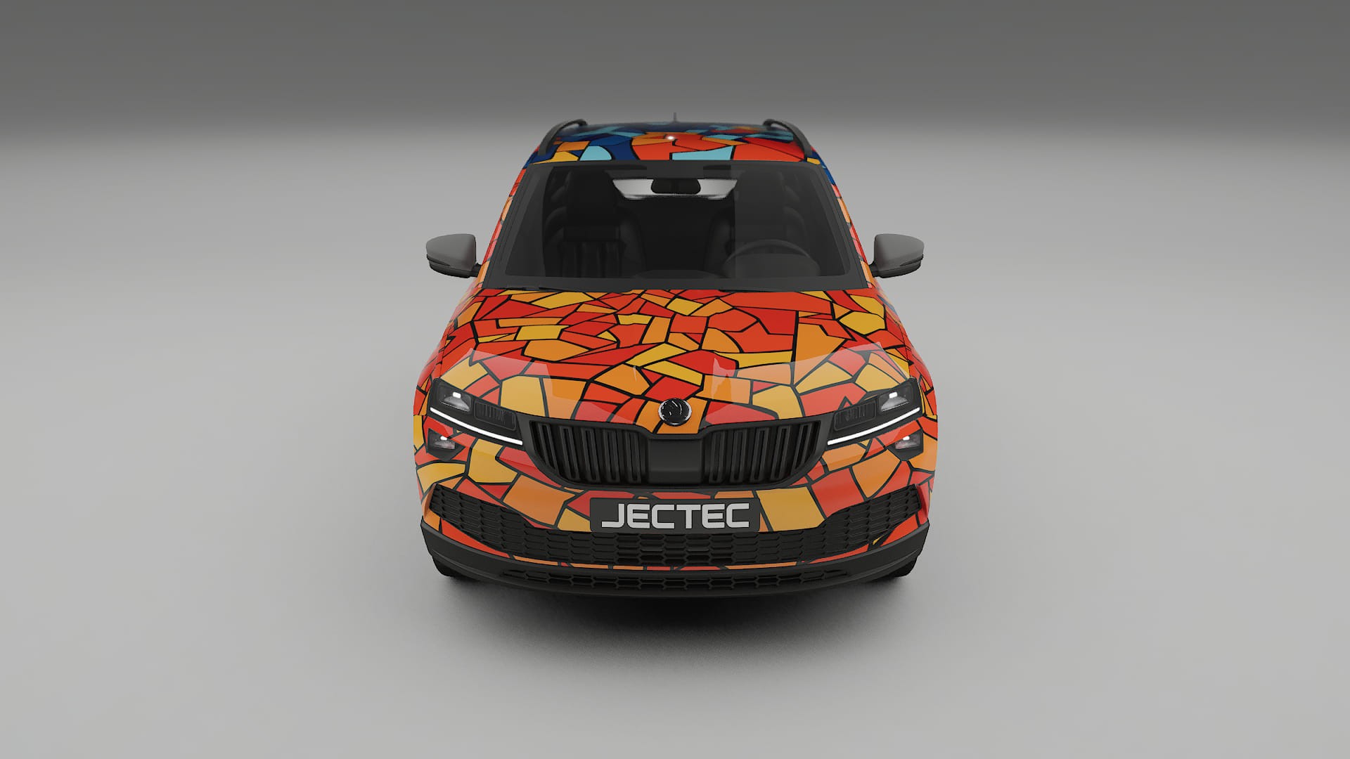 Škoda Karoq NU7 BARCELONA – Ontworpen Wrap PPF Kit van Printbaar Polyurethaanfolie