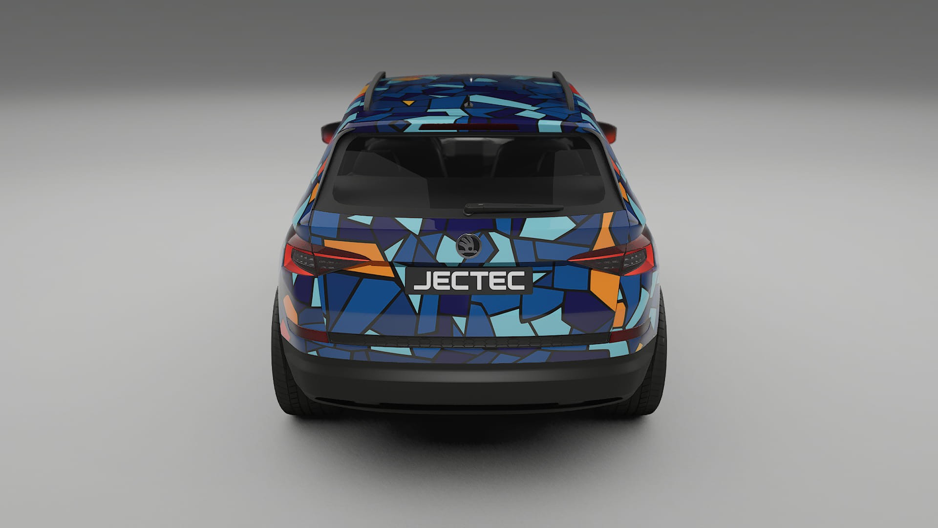 Škoda Kodiaq NS7 BARCELONA – Ontworpen Wrap PPF Kit van Printbaar Polyurethaanfolie