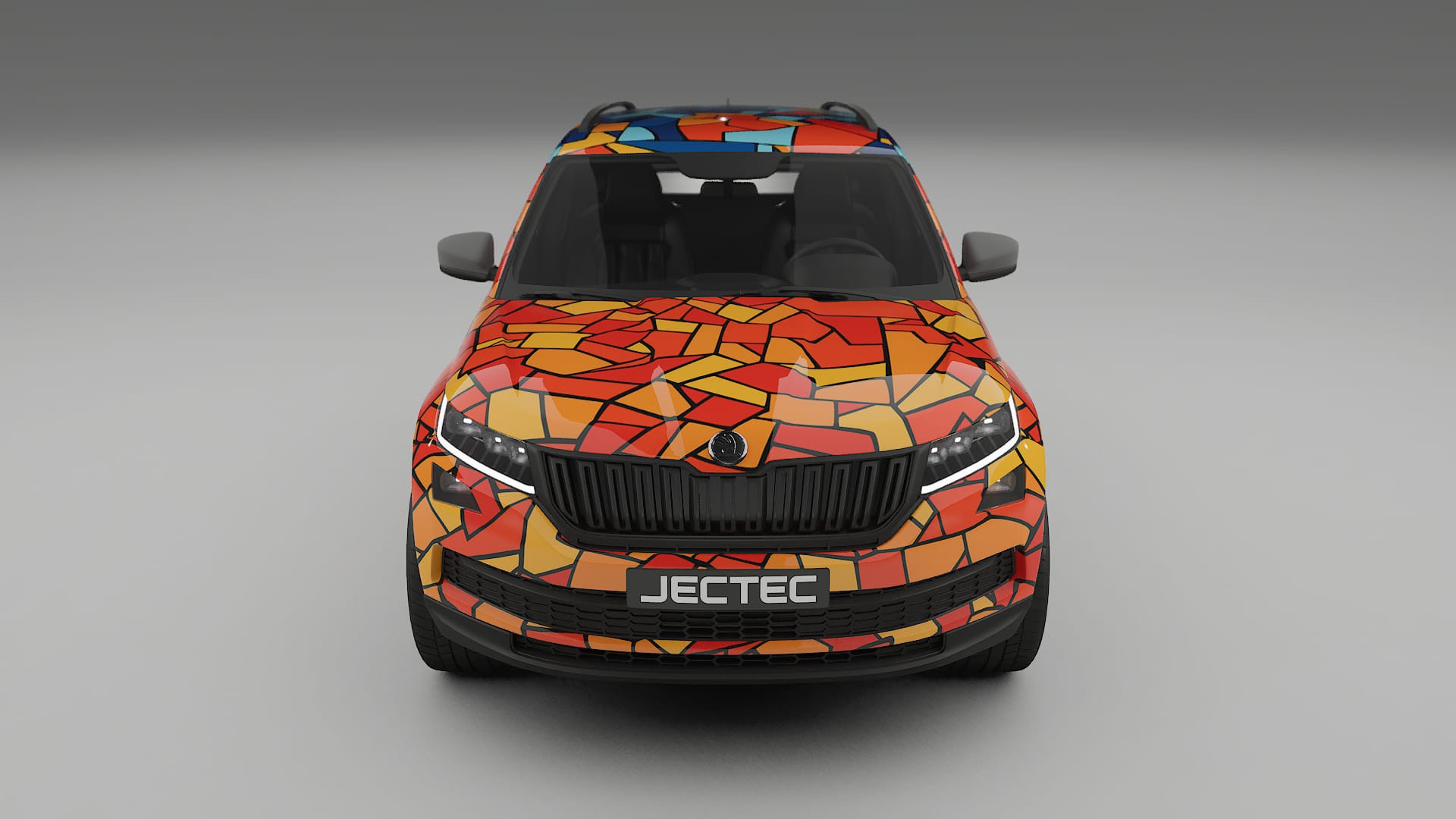 Škoda Kodiaq NS7 BARCELONA – Ontworpen Wrap PPF Kit van Printbaar Polyurethaanfolie