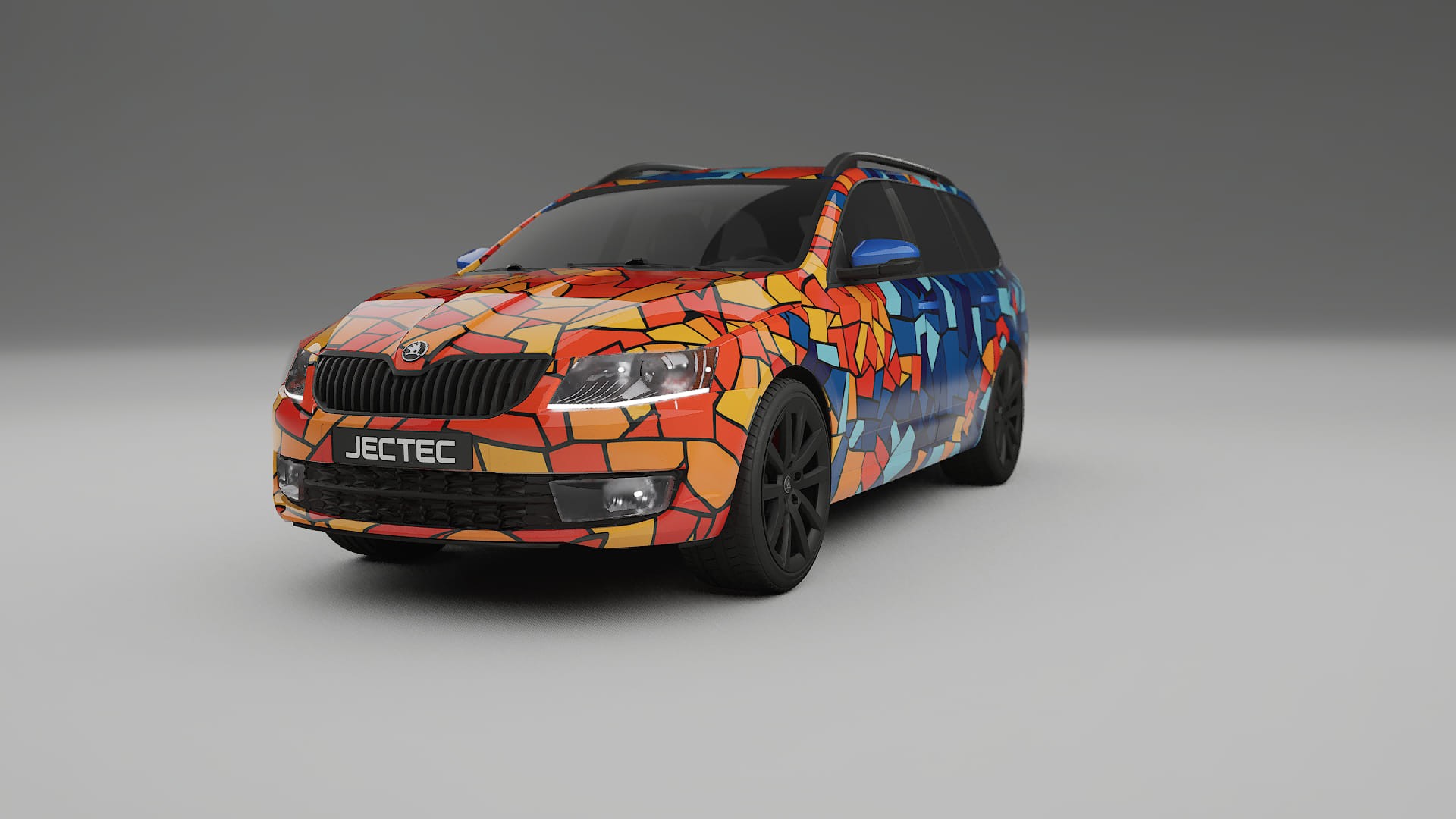 Škoda Octavia combi 5E BARCELONA – Ontworpen Wrap PPF Kit van Printbaar Polyurethaanfolie
