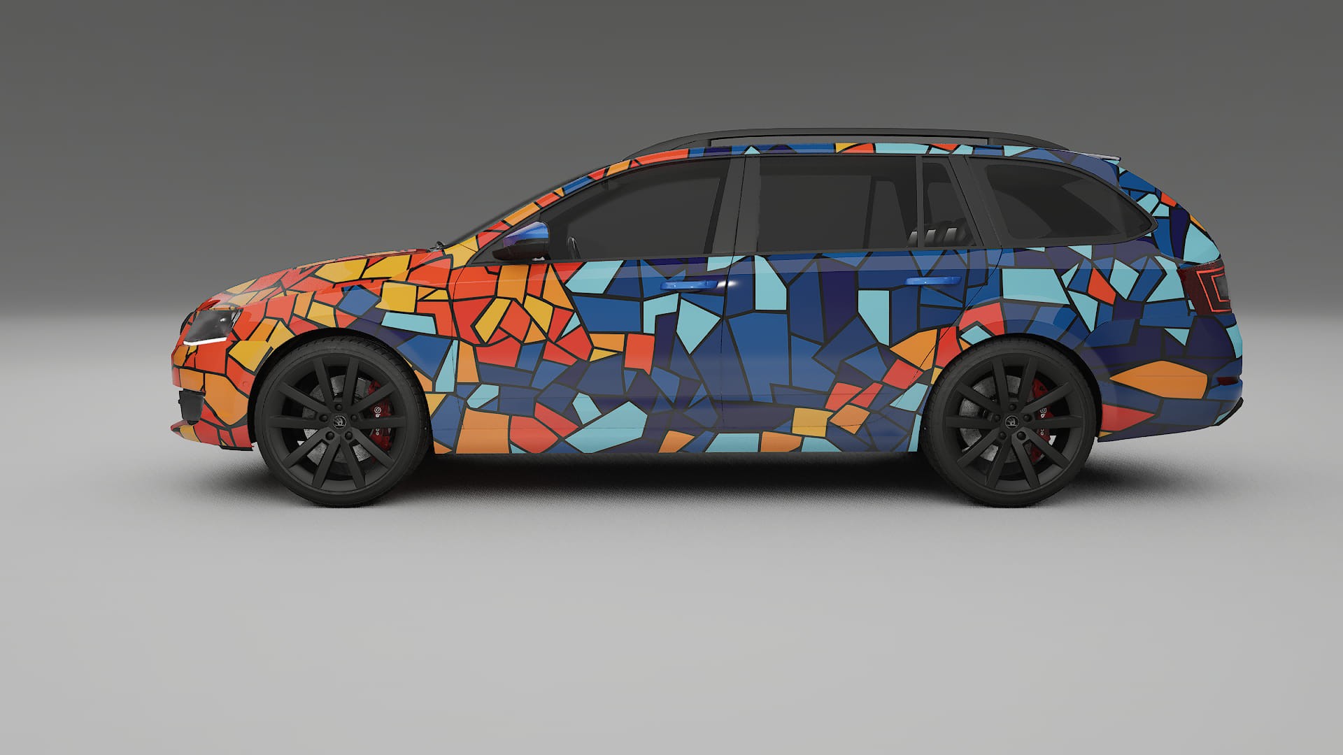 Škoda Octavia combi 5E BARCELONA – Ontworpen Wrap PPF Kit van Printbaar Polyurethaanfolie