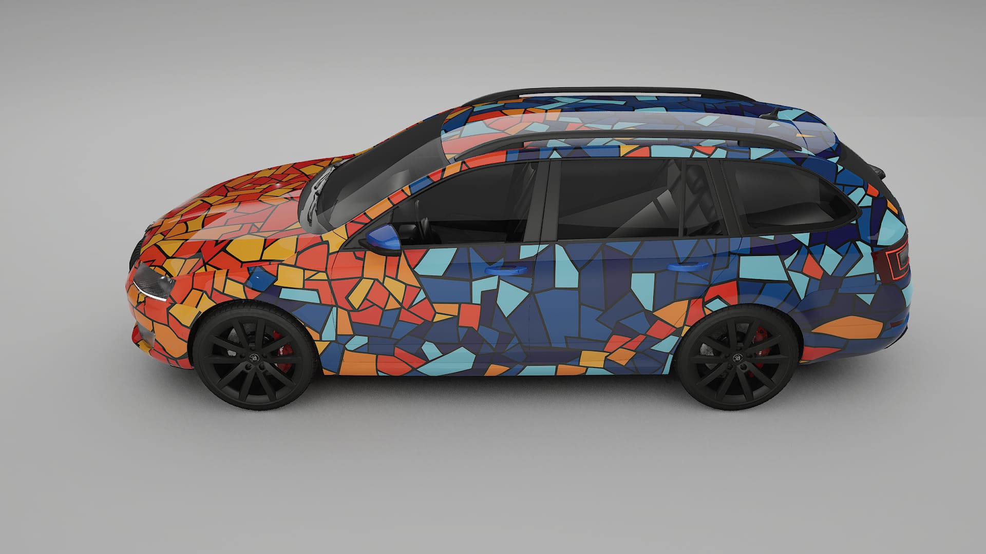 Škoda Octavia combi 5E BARCELONA – Ontworpen Wrap PPF Kit van Printbaar Polyurethaanfolie