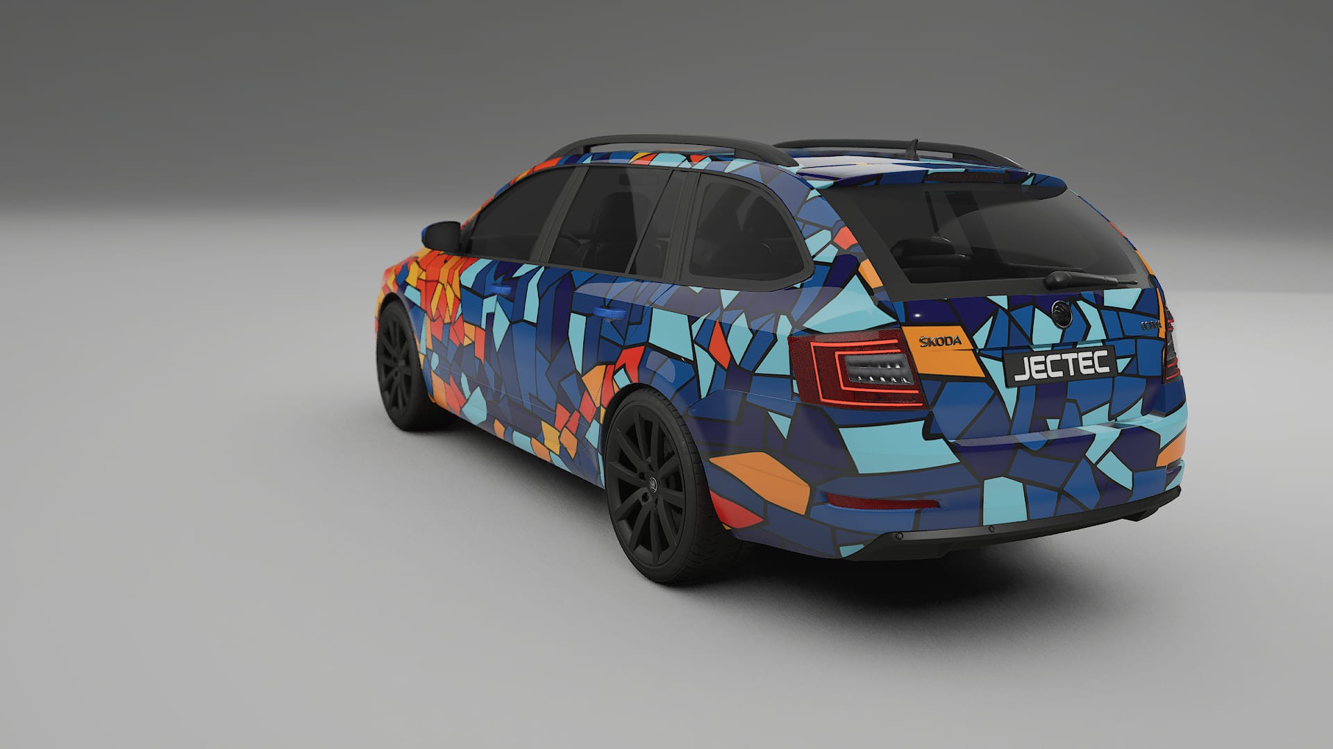 Škoda Octavia combi 5E BARCELONA – Ontworpen Wrap PPF Kit van Printbaar Polyurethaanfolie