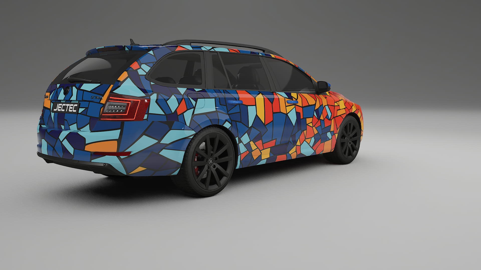 Škoda Octavia combi 5E BARCELONA – Ontworpen Wrap PPF Kit van Printbaar Polyurethaanfolie