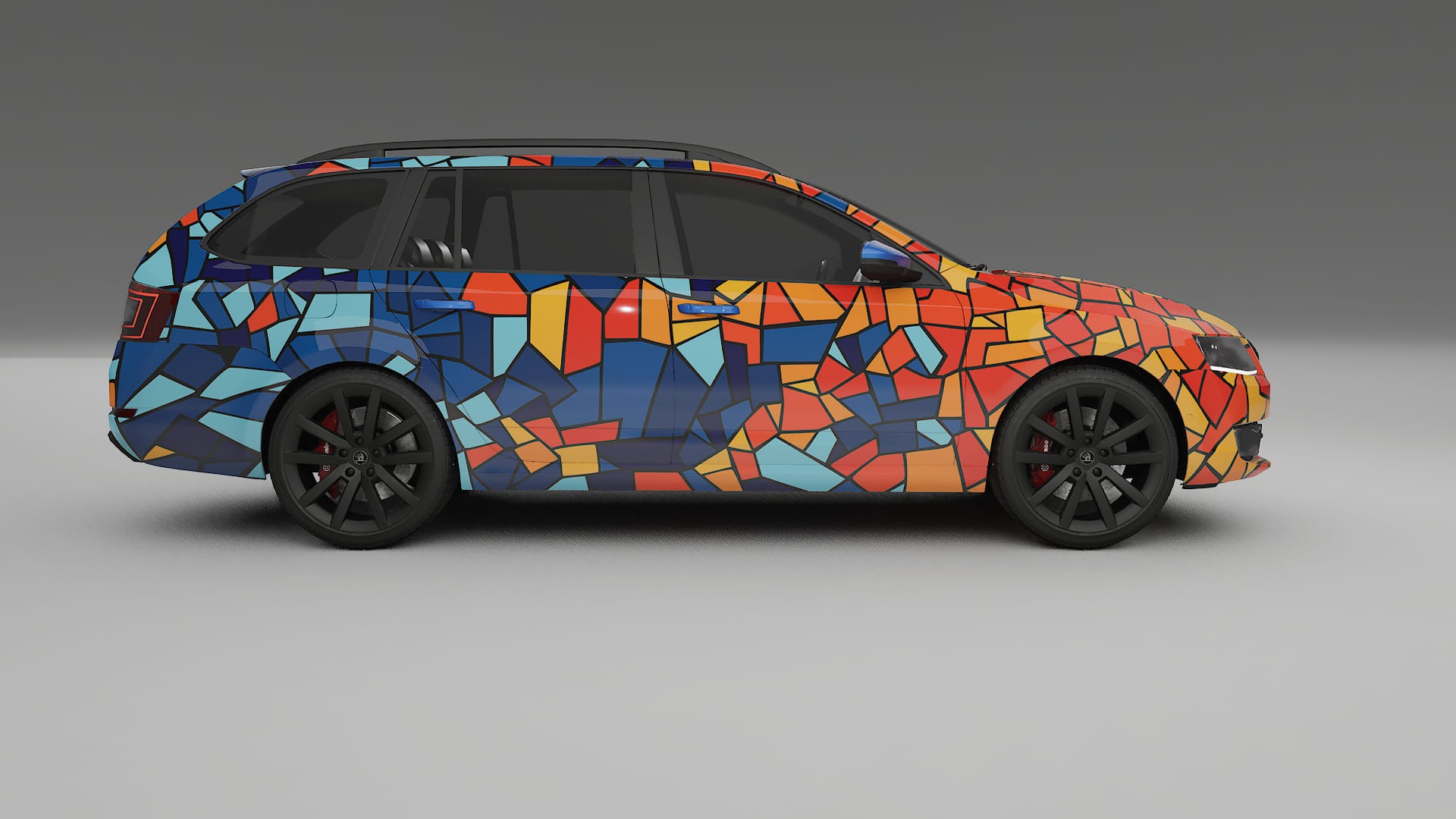 Škoda Octavia combi 5E BARCELONA – Ontworpen Wrap PPF Kit van Printbaar Polyurethaanfolie