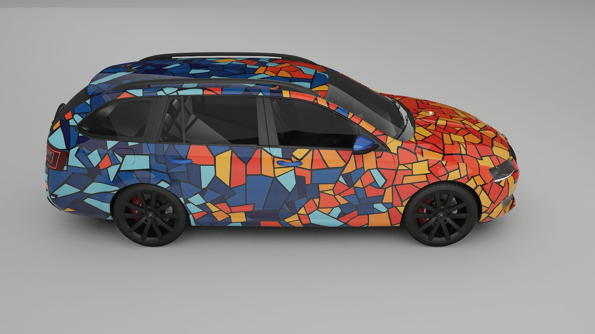 Škoda Octavia combi 5E BARCELONA – Ontworpen Wrap PPF Kit van Printbaar Polyurethaanfolie