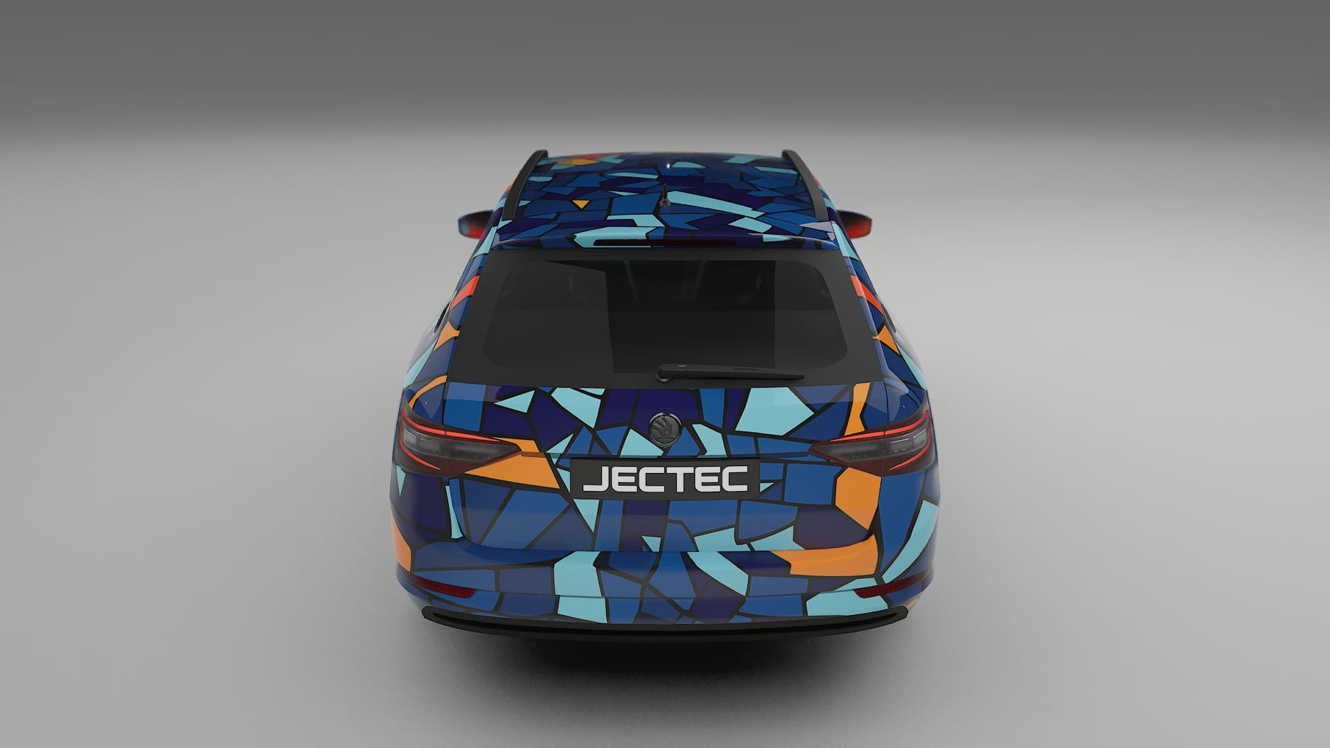 Škoda Superb B8 BARCELONA – Ontworpen Wrap PPF Kit van Printbaar Polyurethaanfolie