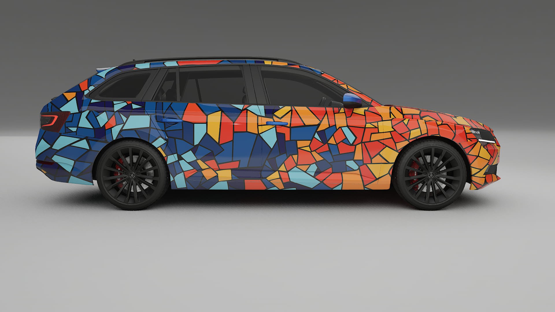 Škoda Superb B8 BARCELONA – Ontworpen Wrap PPF Kit van Printbaar Polyurethaanfolie