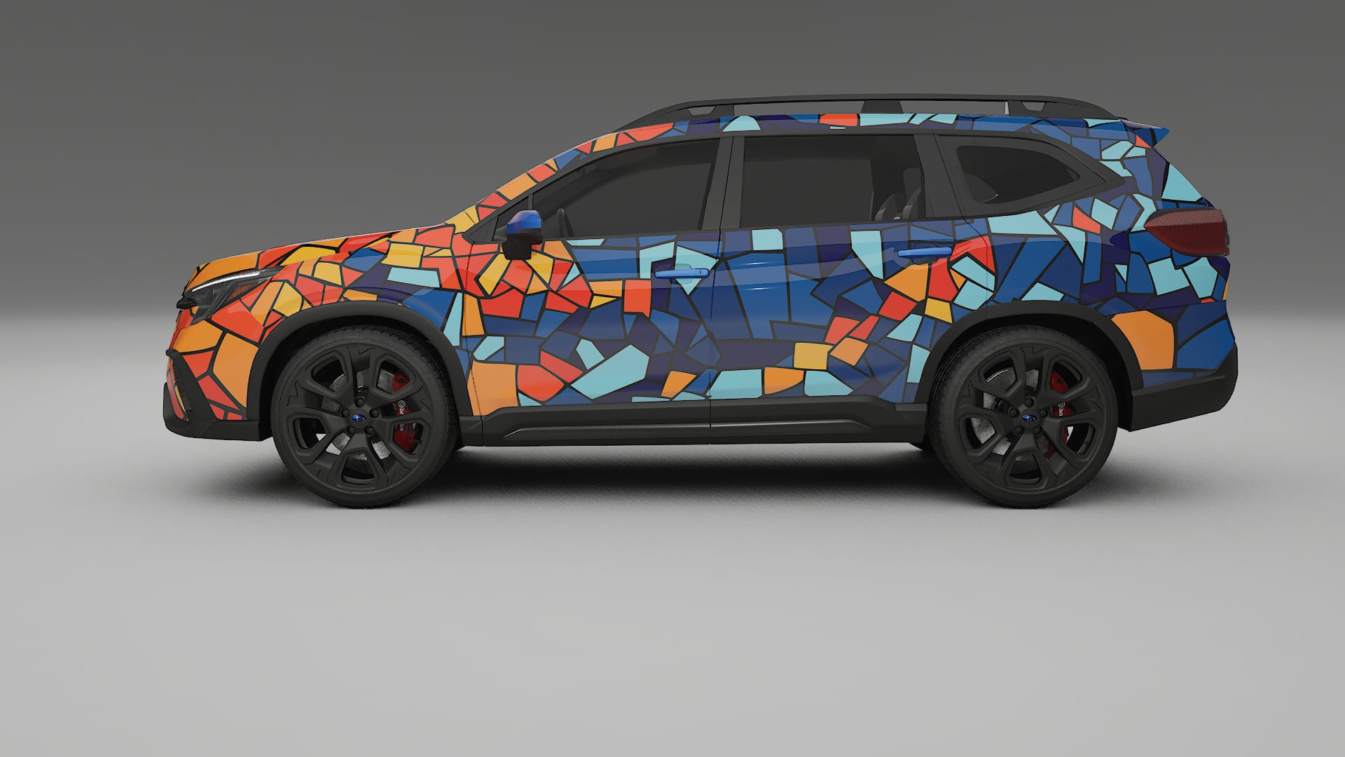Subaru Ascent BT facelift LCI BARCELONA – Ontworpen Wrap PPF Kit van Printbaar Polyurethaanfolie