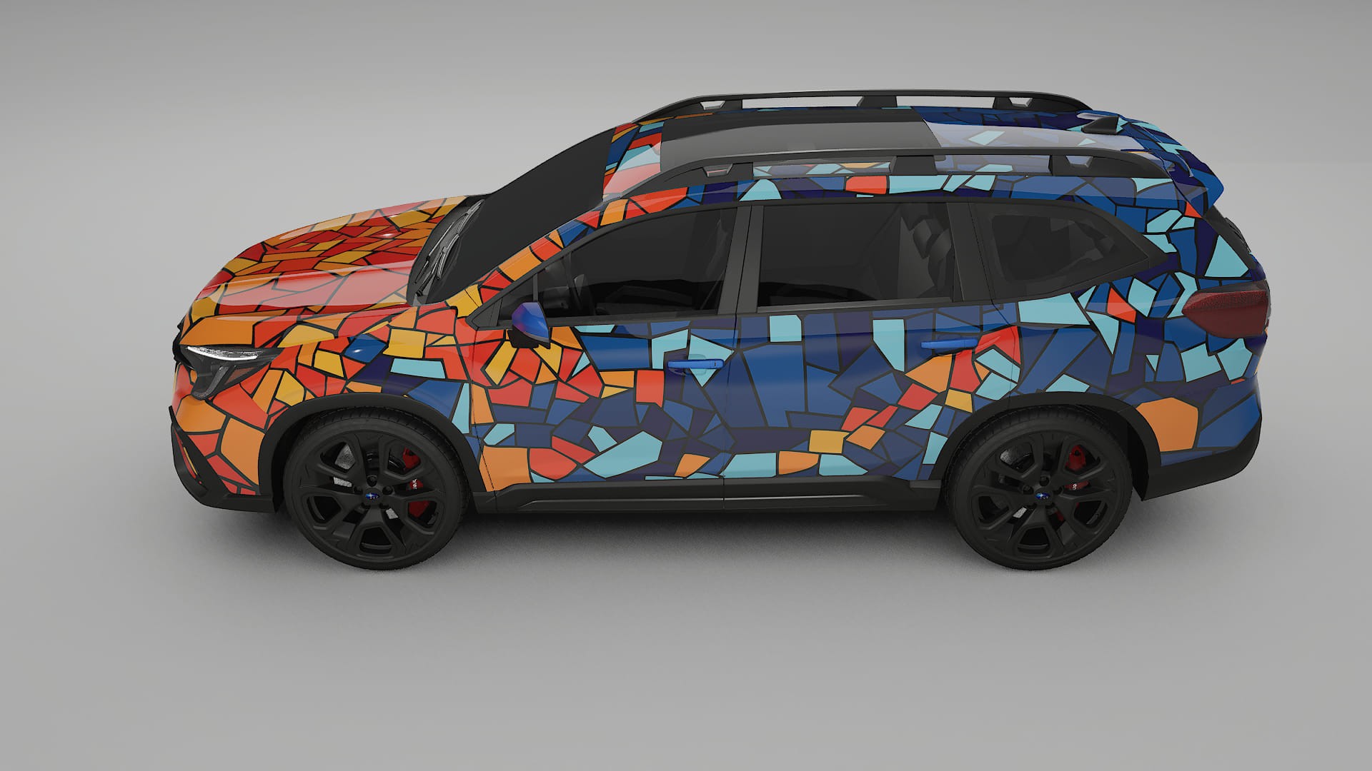 Subaru Ascent BT facelift LCI BARCELONA – Ontworpen Wrap PPF Kit van Printbaar Polyurethaanfolie