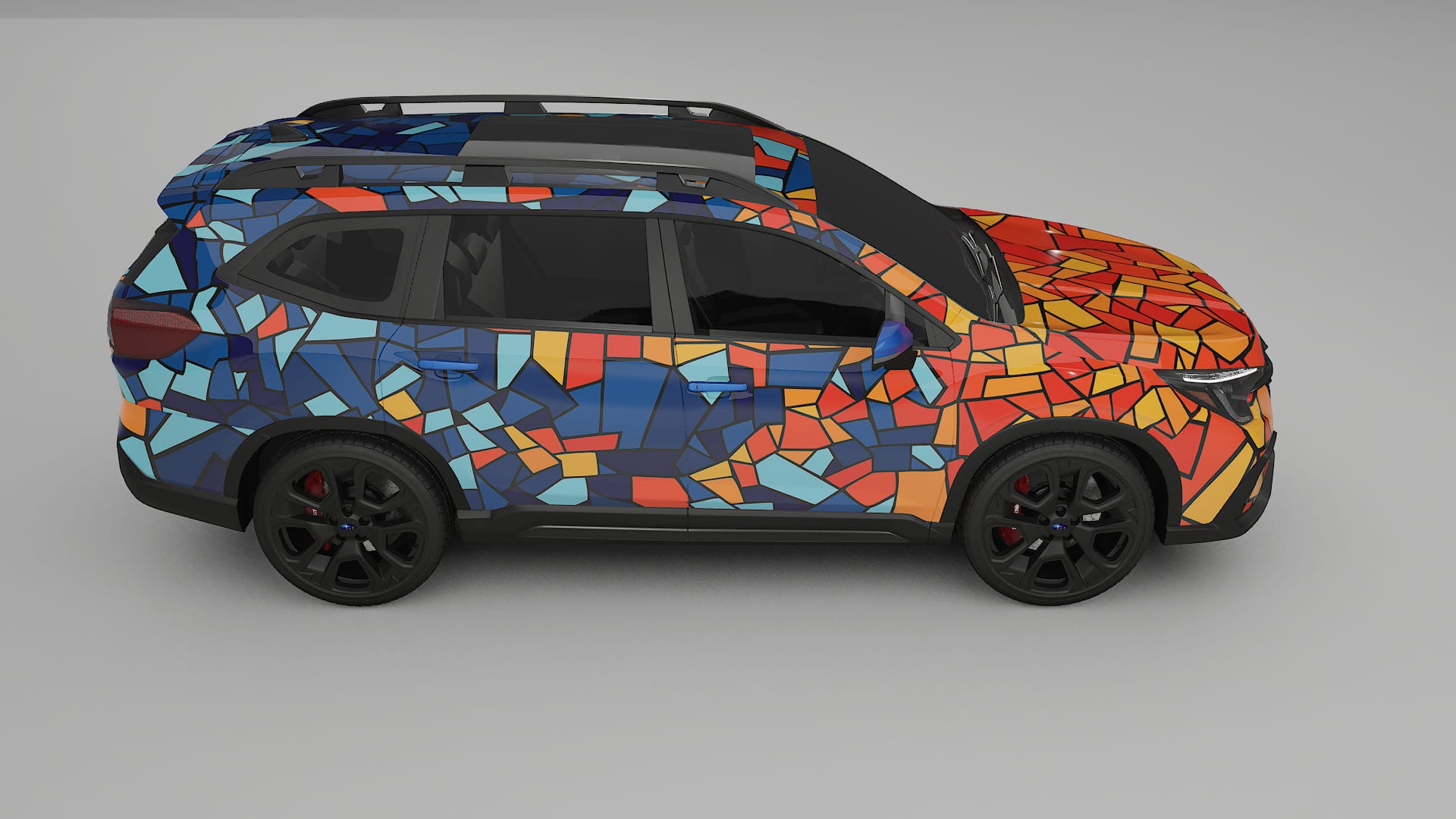 Subaru Ascent BT facelift LCI BARCELONA – Ontworpen Wrap PPF Kit van Printbaar Polyurethaanfolie