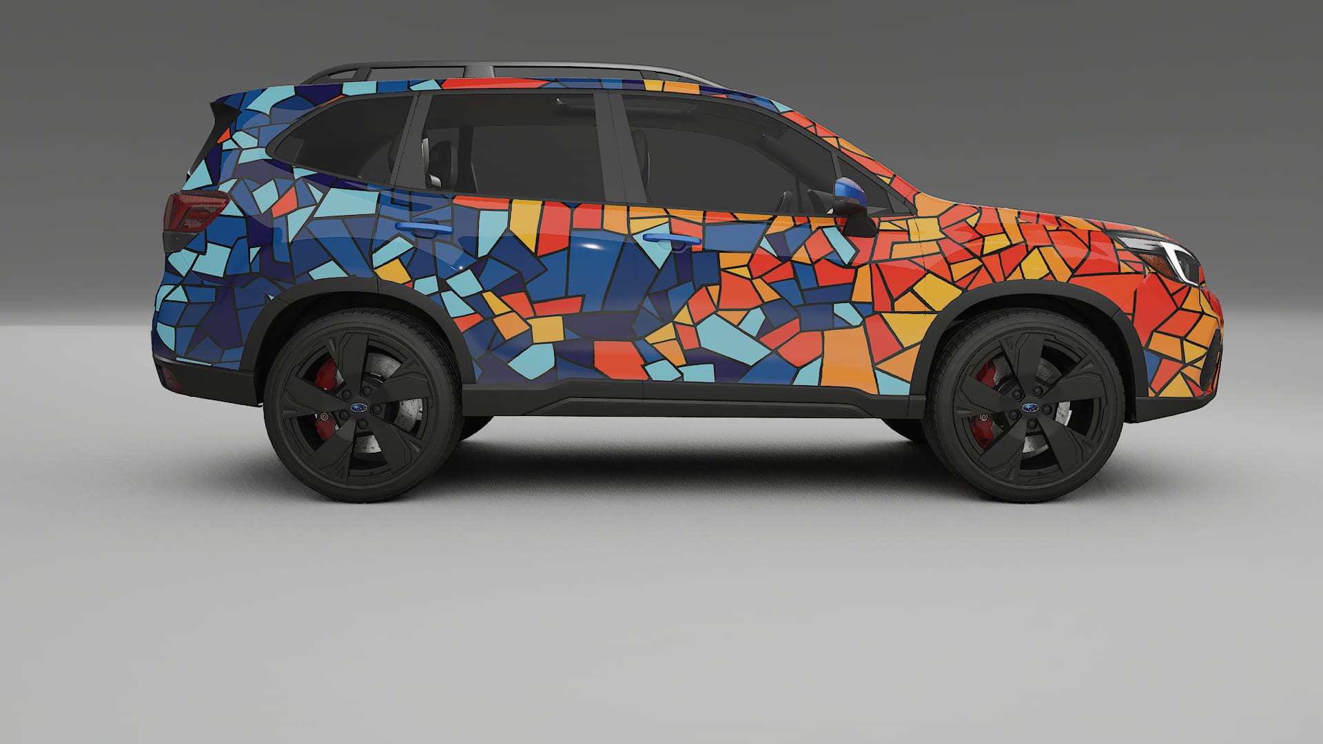 Subaru Forester V SK facelift LCI BARCELONA – Ontworpen Wrap PPF Kit van Printbaar Polyurethaanfolie