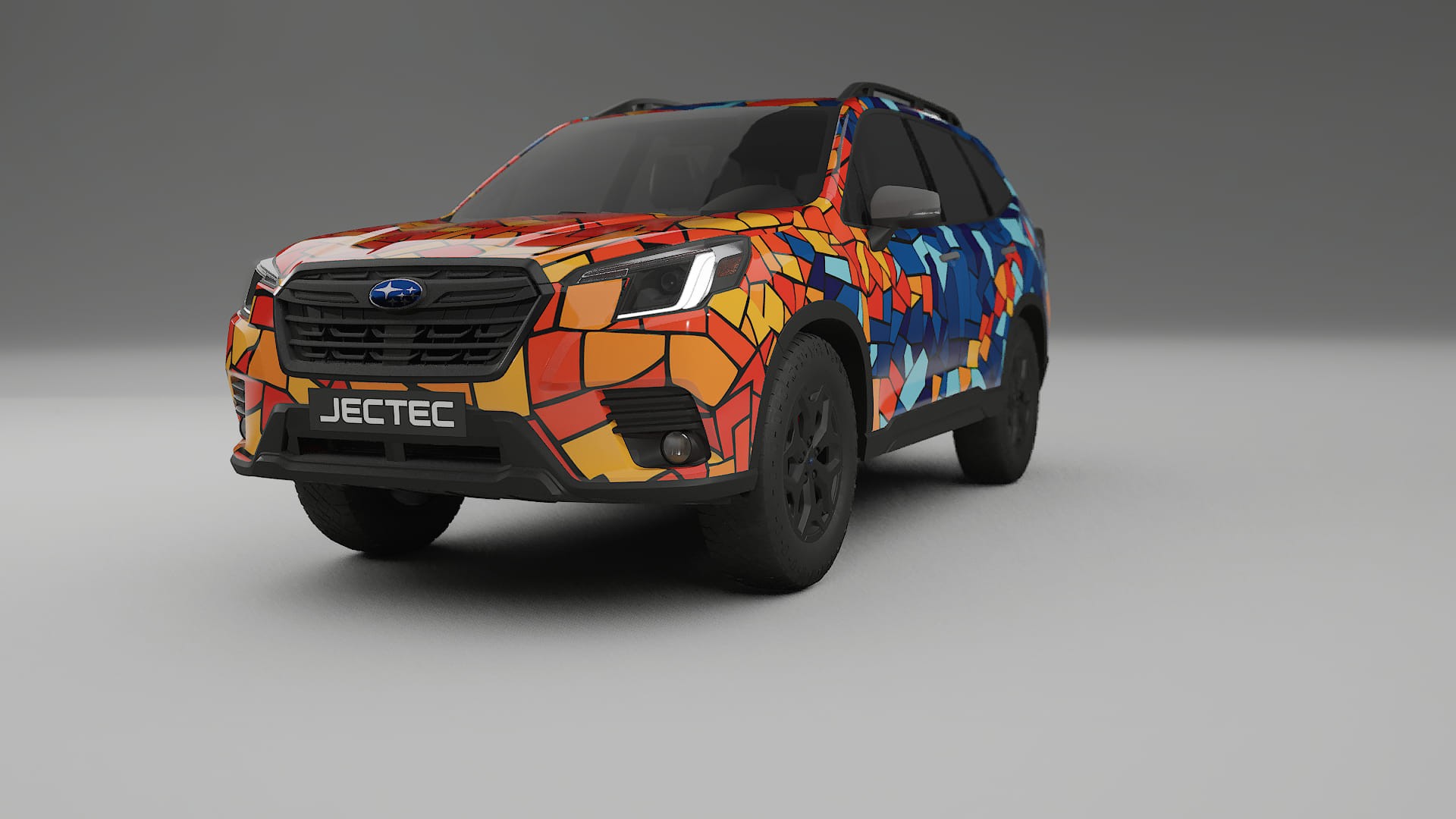 Subaru Forester V SK prefacelift pre-LCI BARCELONA – Ontworpen Wrap PPF Kit van Printbaar Polyurethaanfolie