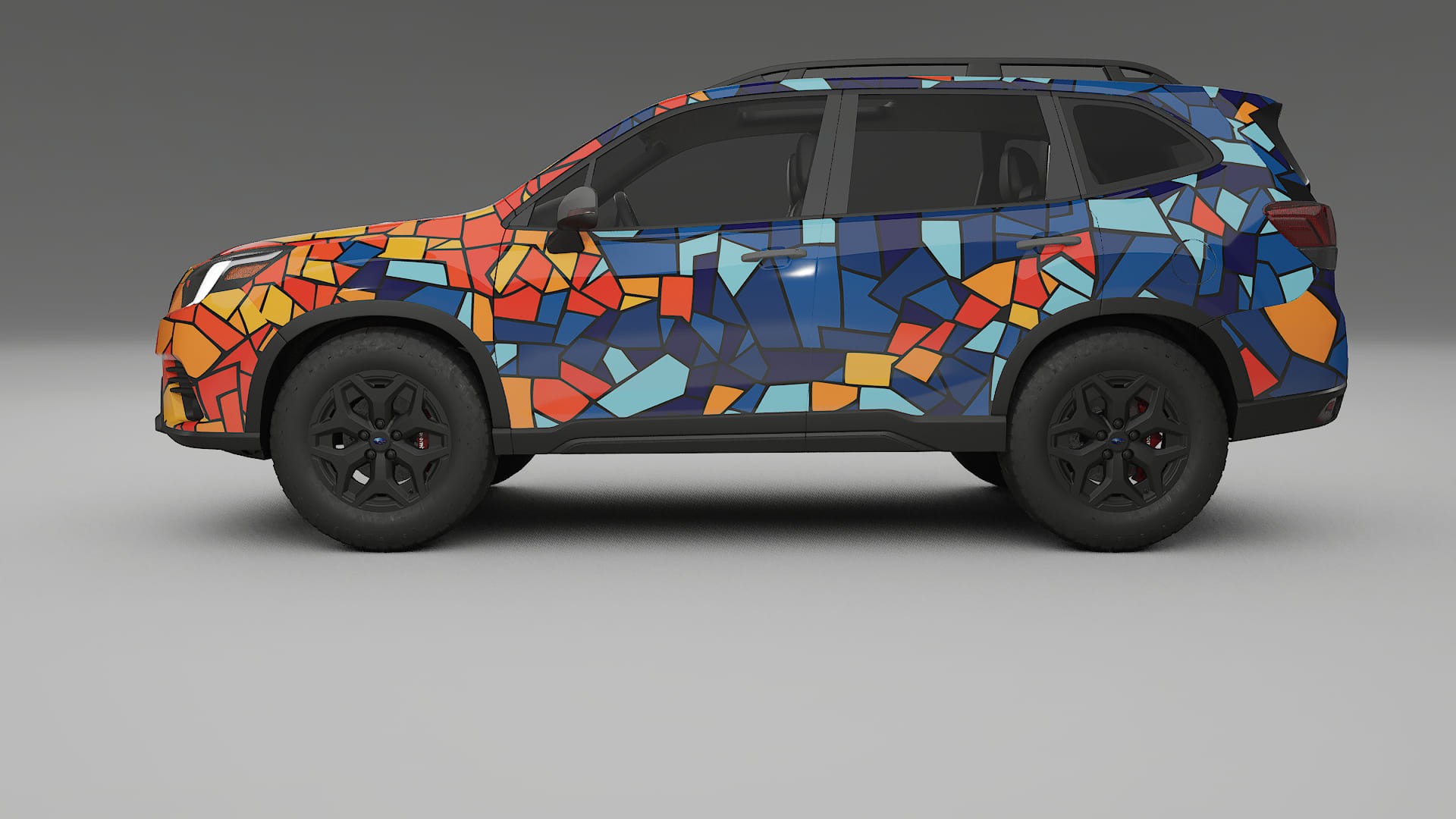 Subaru Forester V SK prefacelift pre-LCI BARCELONA – Ontworpen Wrap PPF Kit van Printbaar Polyurethaanfolie