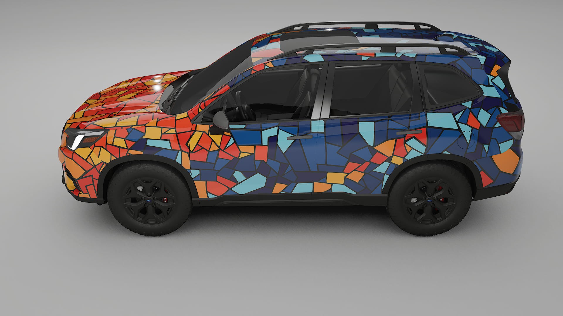 Subaru Forester V SK prefacelift pre-LCI BARCELONA – Ontworpen Wrap PPF Kit van Printbaar Polyurethaanfolie