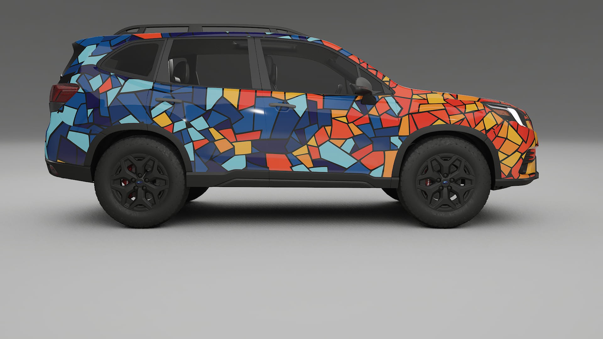 Subaru Forester V SK prefacelift pre-LCI BARCELONA – Ontworpen Wrap PPF Kit van Printbaar Polyurethaanfolie