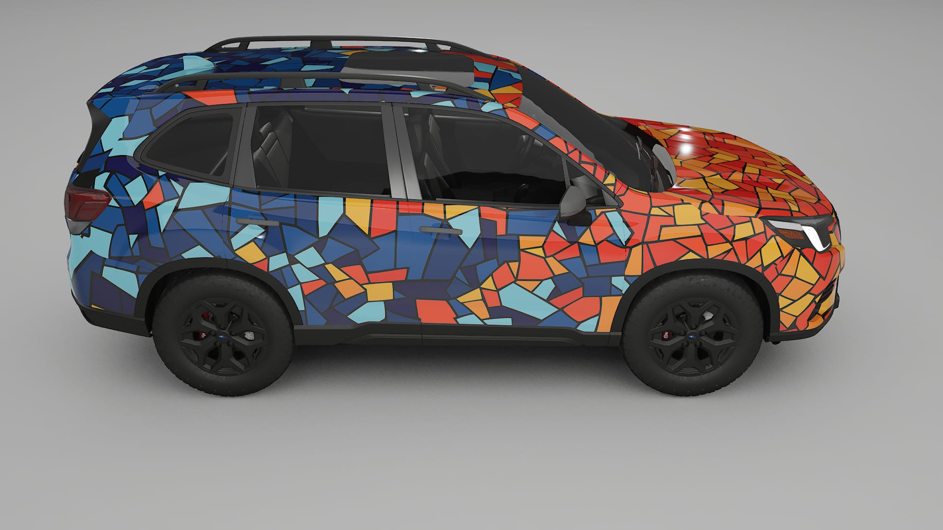 Subaru Forester V SK prefacelift pre-LCI BARCELONA – Ontworpen Wrap PPF Kit van Printbaar Polyurethaanfolie