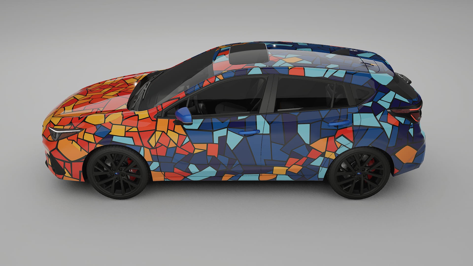 Subaru Impreza GU BARCELONA – Ontworpen Wrap PPF Kit van Printbaar Polyurethaanfolie