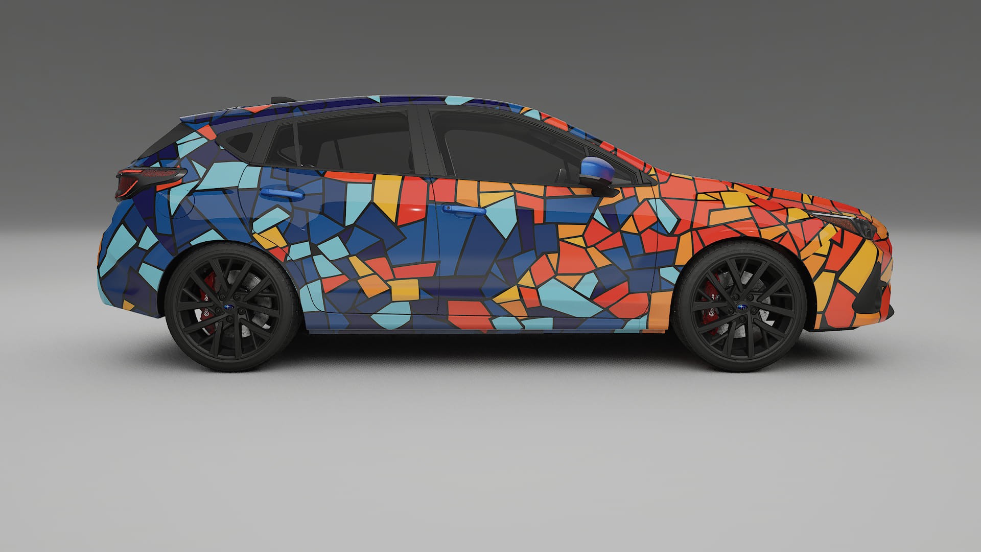 Subaru Impreza GU BARCELONA – Ontworpen Wrap PPF Kit van Printbaar Polyurethaanfolie
