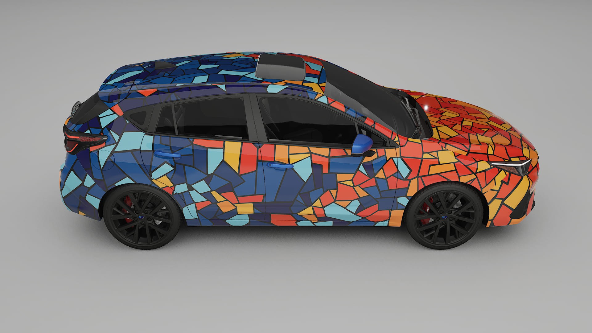 Subaru Impreza GU BARCELONA – Ontworpen Wrap PPF Kit van Printbaar Polyurethaanfolie