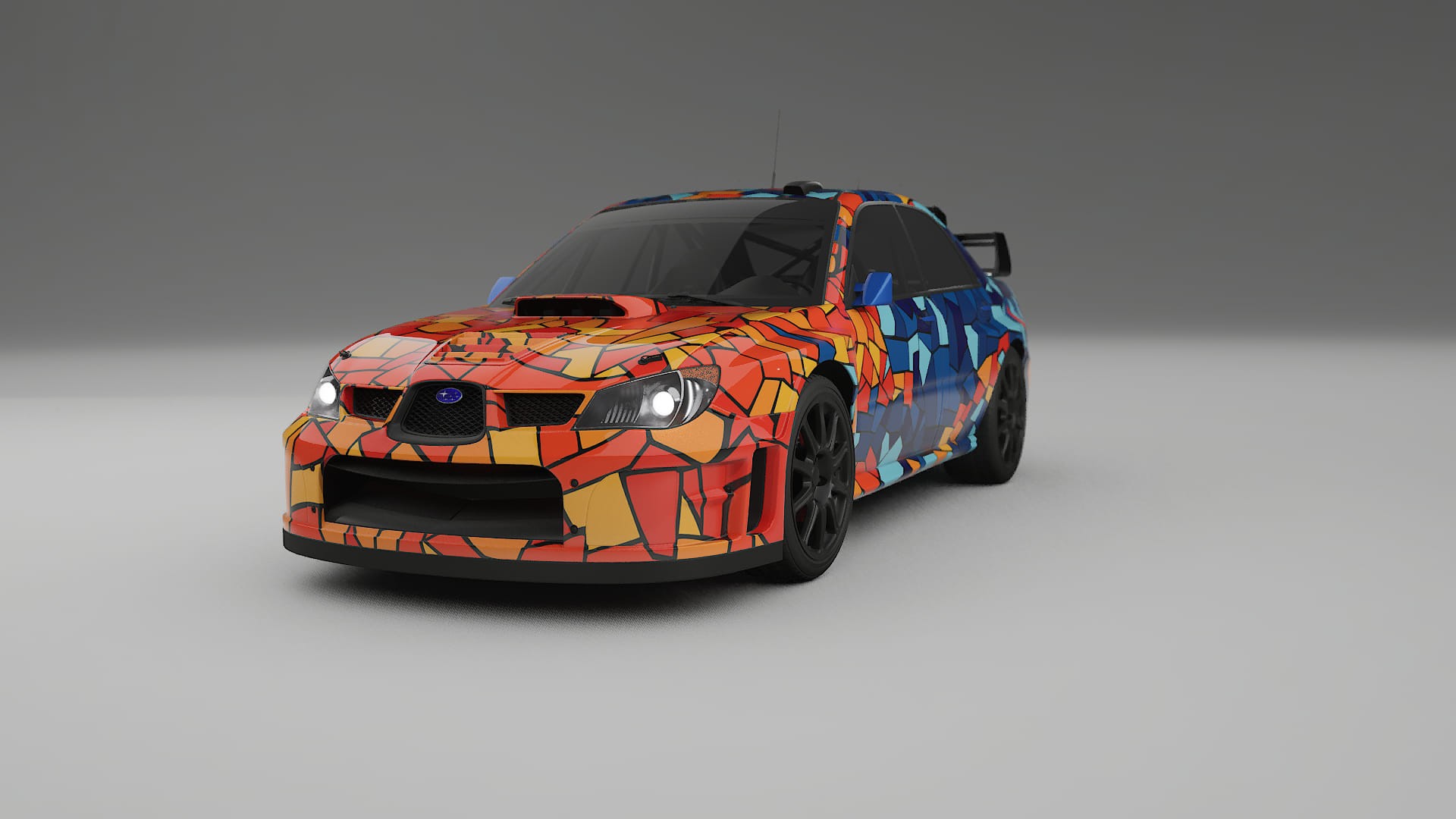 Subaru Impreza WRC GD BARCELONA – Ontworpen Wrap PPF Kit van Printbaar Polyurethaanfolie