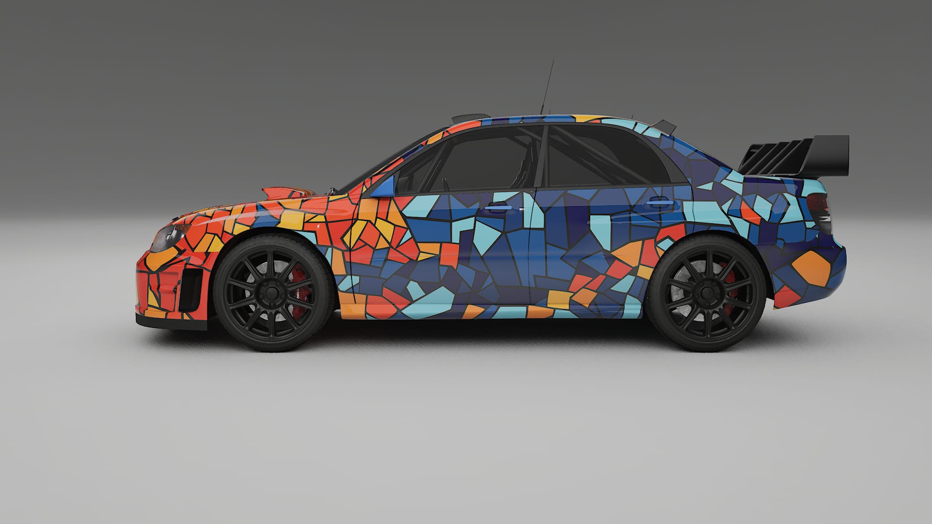 Subaru Impreza WRC GD BARCELONA – Ontworpen Wrap PPF Kit van Printbaar Polyurethaanfolie
