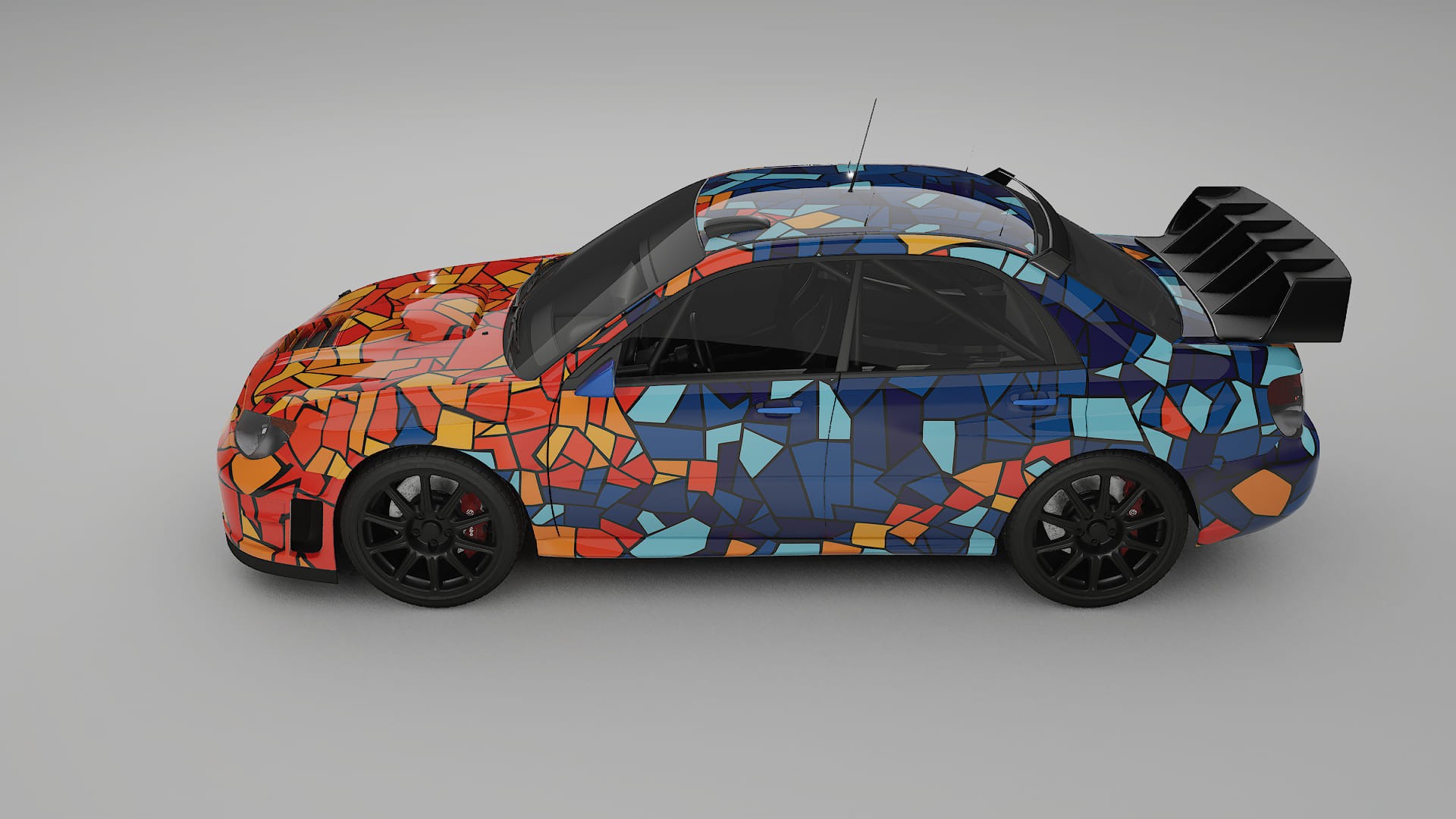 Subaru Impreza WRC GD BARCELONA – Ontworpen Wrap PPF Kit van Printbaar Polyurethaanfolie