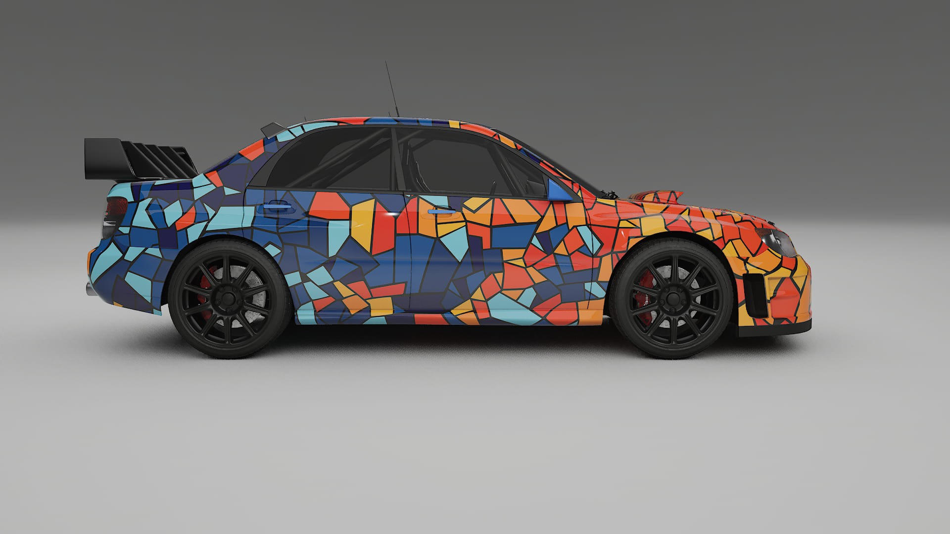 Subaru Impreza WRC GD BARCELONA – Ontworpen Wrap PPF Kit van Printbaar Polyurethaanfolie