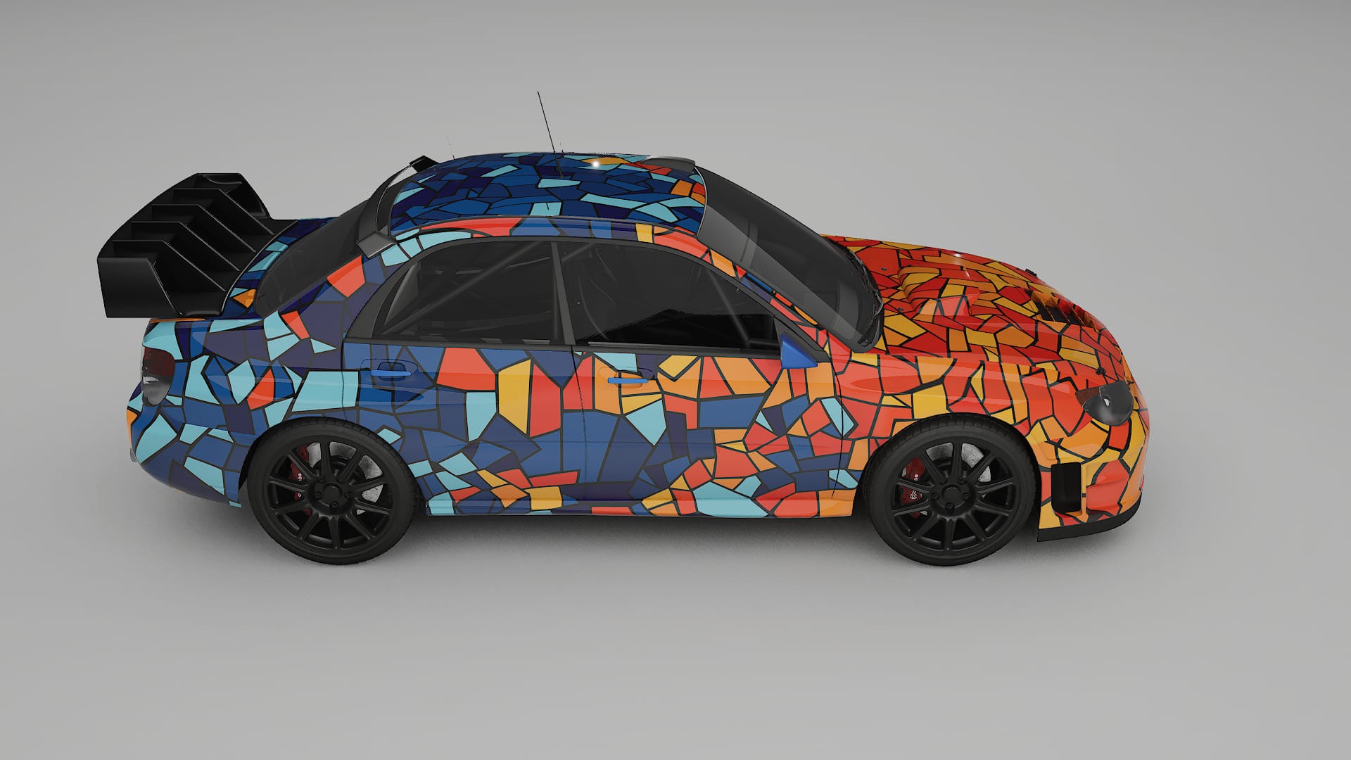 Subaru Impreza WRC GD BARCELONA – Ontworpen Wrap PPF Kit van Printbaar Polyurethaanfolie