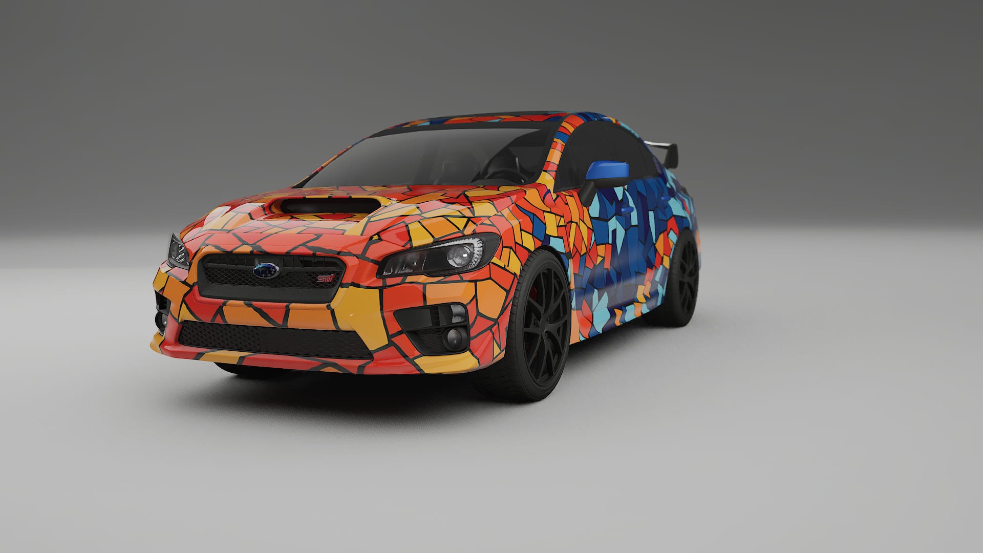 Subaru Impreza WRX Sti VA prefacelift pre-LCI BARCELONA – Ontworpen Wrap PPF Kit van Printbaar Polyurethaanfolie