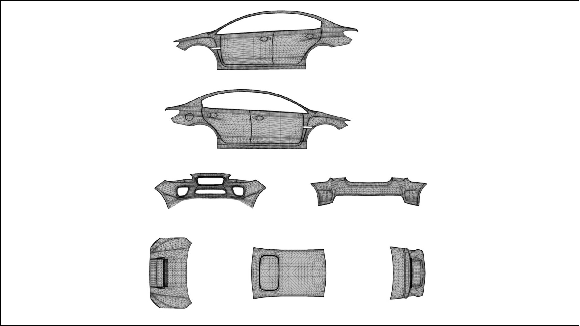 Subaru Impreza WRX Sti VA prefacelift pre-LCI BARCELONA – Ontworpen Wrap PPF Kit van Printbaar Polyurethaanfolie
