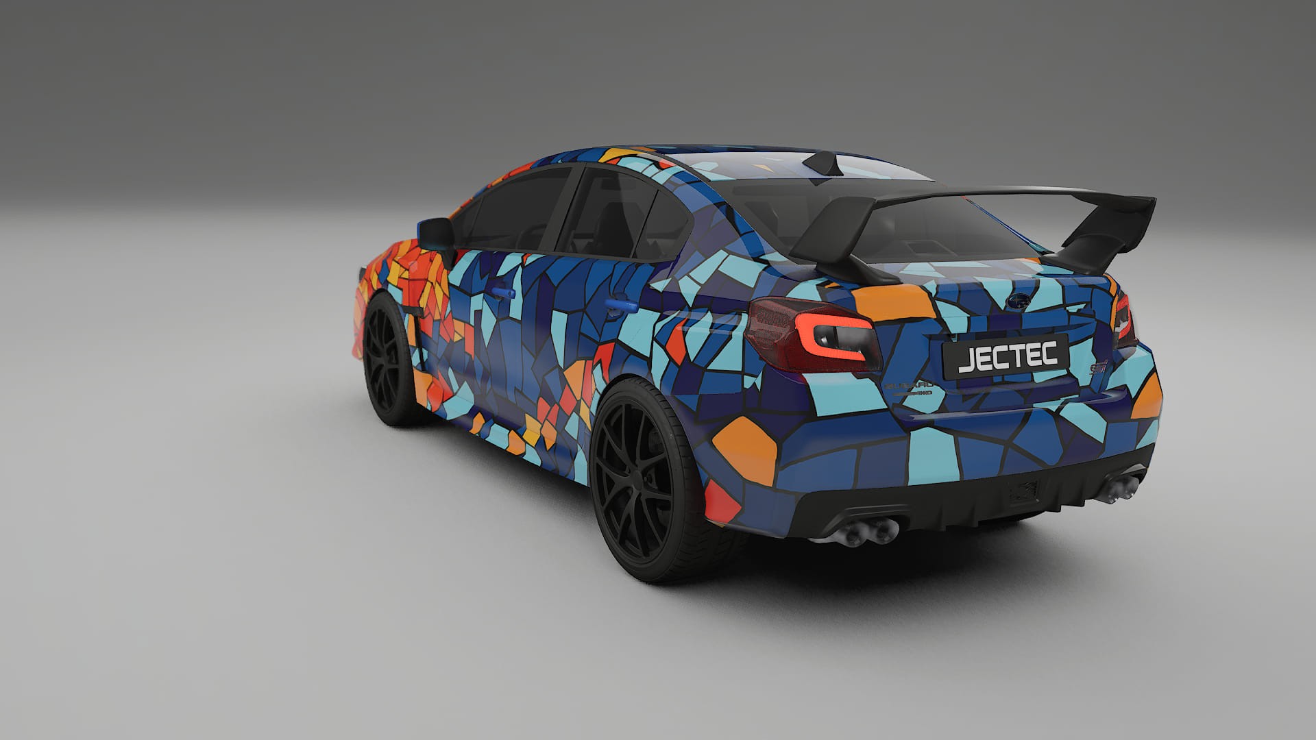 Subaru Impreza WRX Sti VA prefacelift pre-LCI BARCELONA – Ontworpen Wrap PPF Kit van Printbaar Polyurethaanfolie