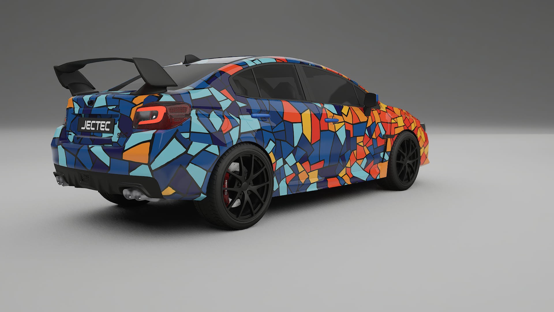 Subaru Impreza WRX Sti VA prefacelift pre-LCI BARCELONA – Ontworpen Wrap PPF Kit van Printbaar Polyurethaanfolie