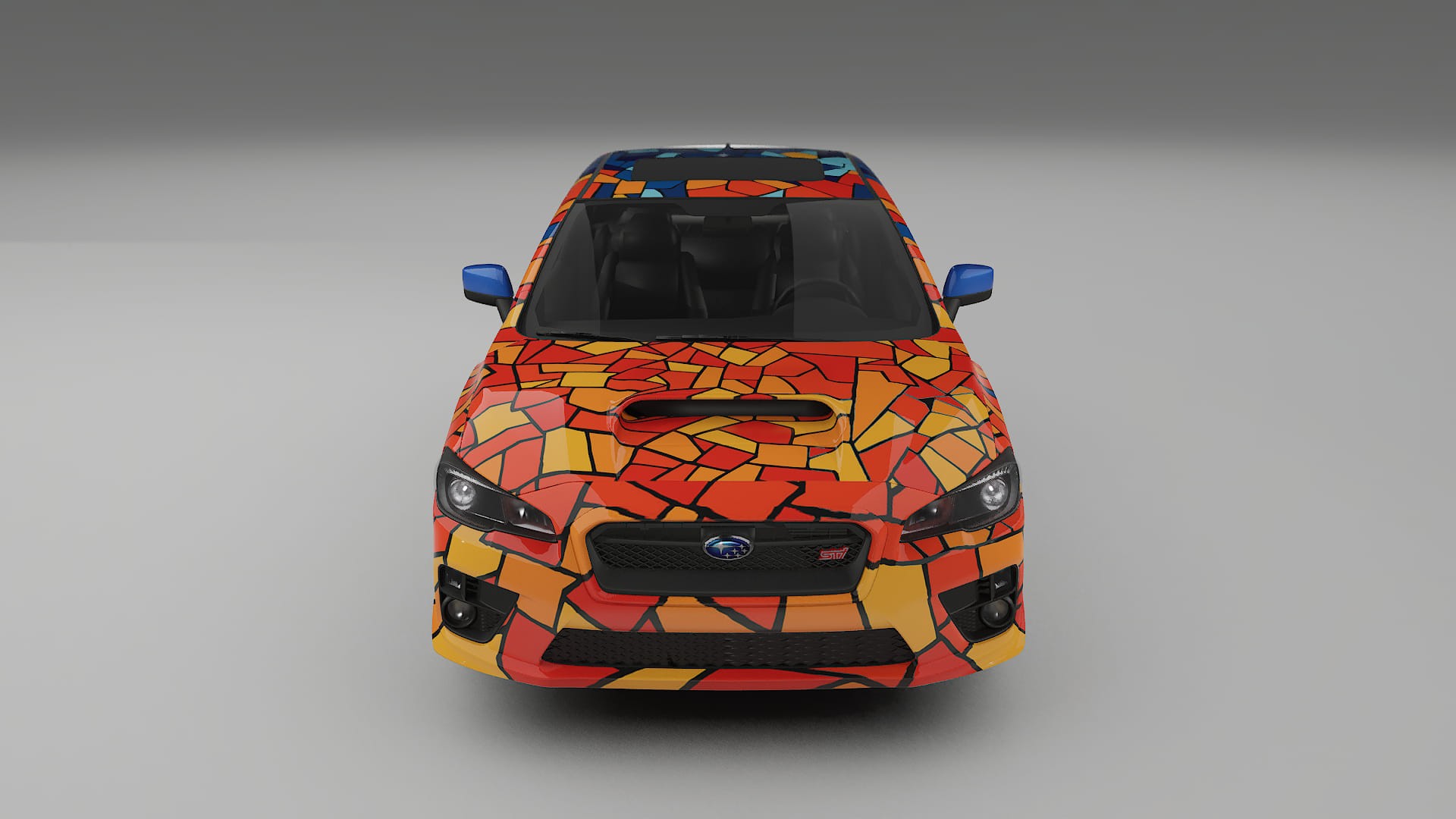 Subaru Impreza WRX Sti VA prefacelift pre-LCI BARCELONA – Ontworpen Wrap PPF Kit van Printbaar Polyurethaanfolie