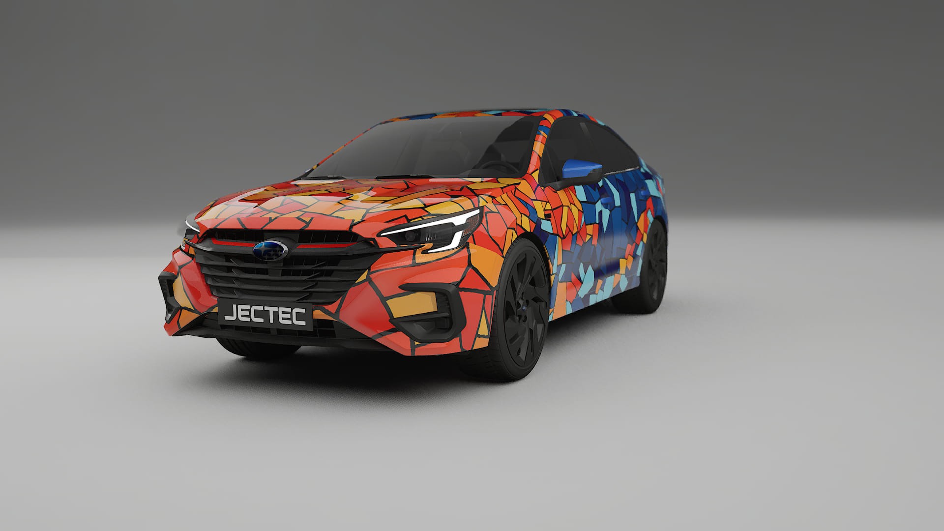 Subaru Legacy BW BARCELONA – Ontworpen Wrap PPF Kit van Printbaar Polyurethaanfolie