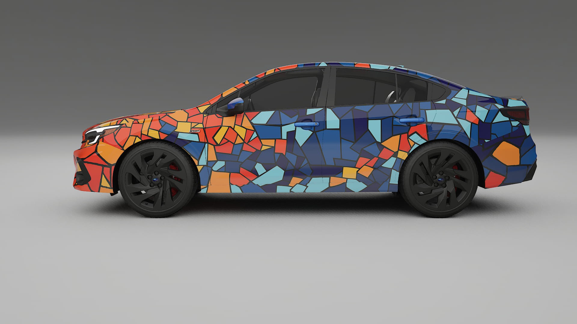 Subaru Legacy BW BARCELONA – Ontworpen Wrap PPF Kit van Printbaar Polyurethaanfolie