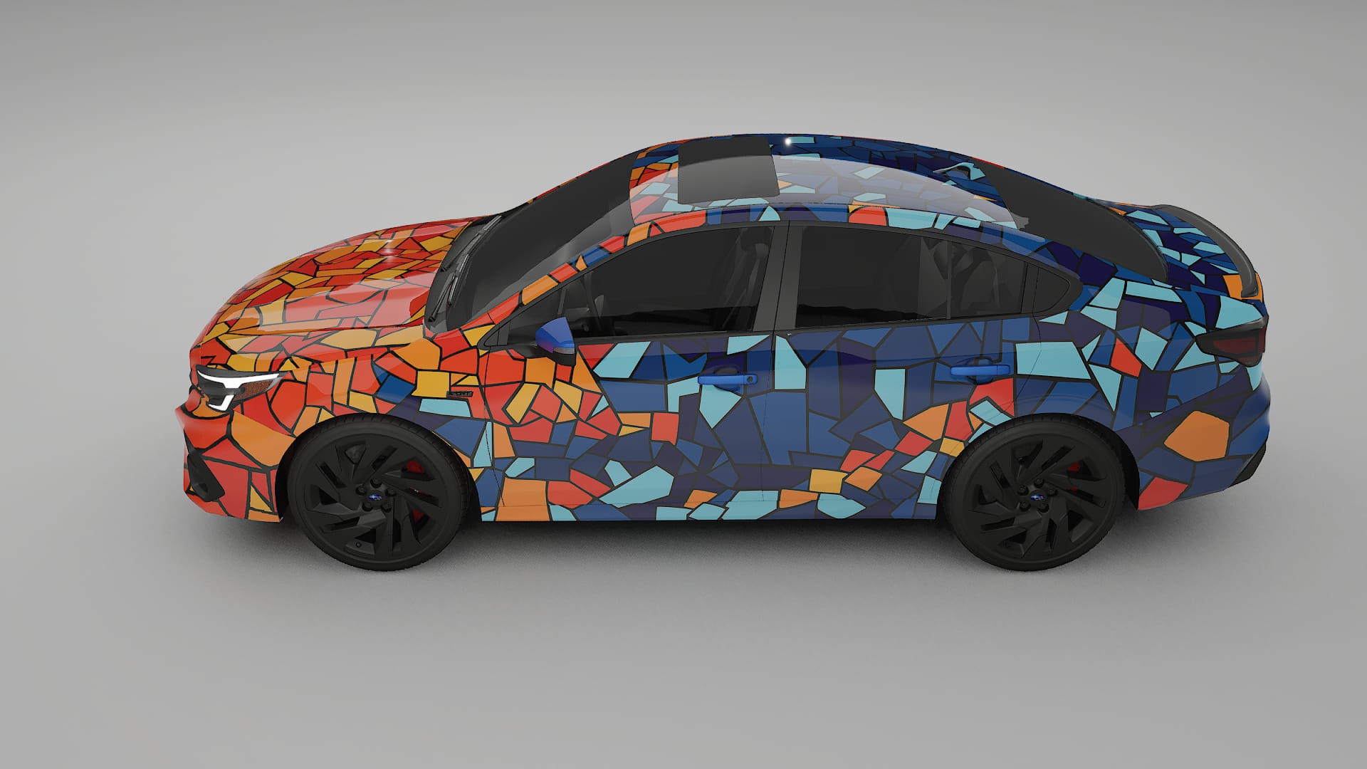 Subaru Legacy BW BARCELONA – Ontworpen Wrap PPF Kit van Printbaar Polyurethaanfolie