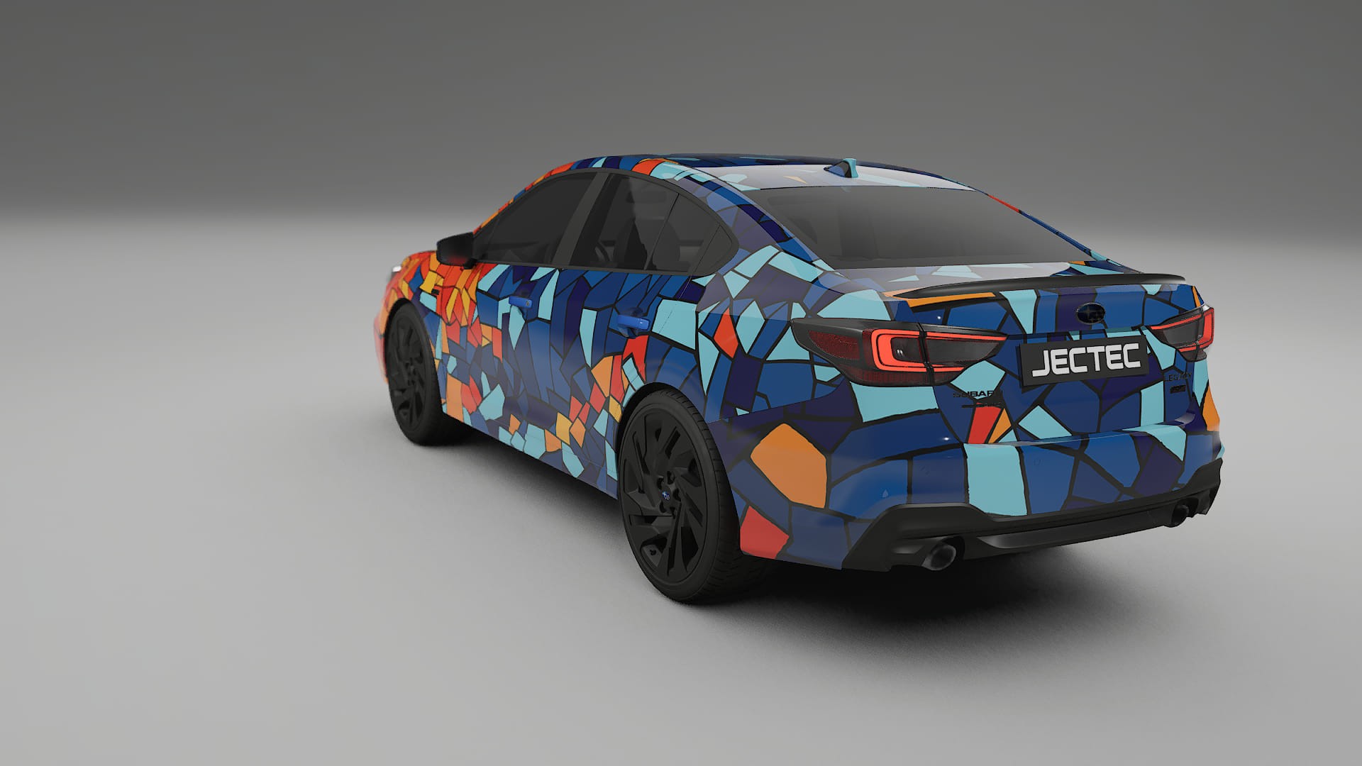 Subaru Legacy BW BARCELONA – Ontworpen Wrap PPF Kit van Printbaar Polyurethaanfolie