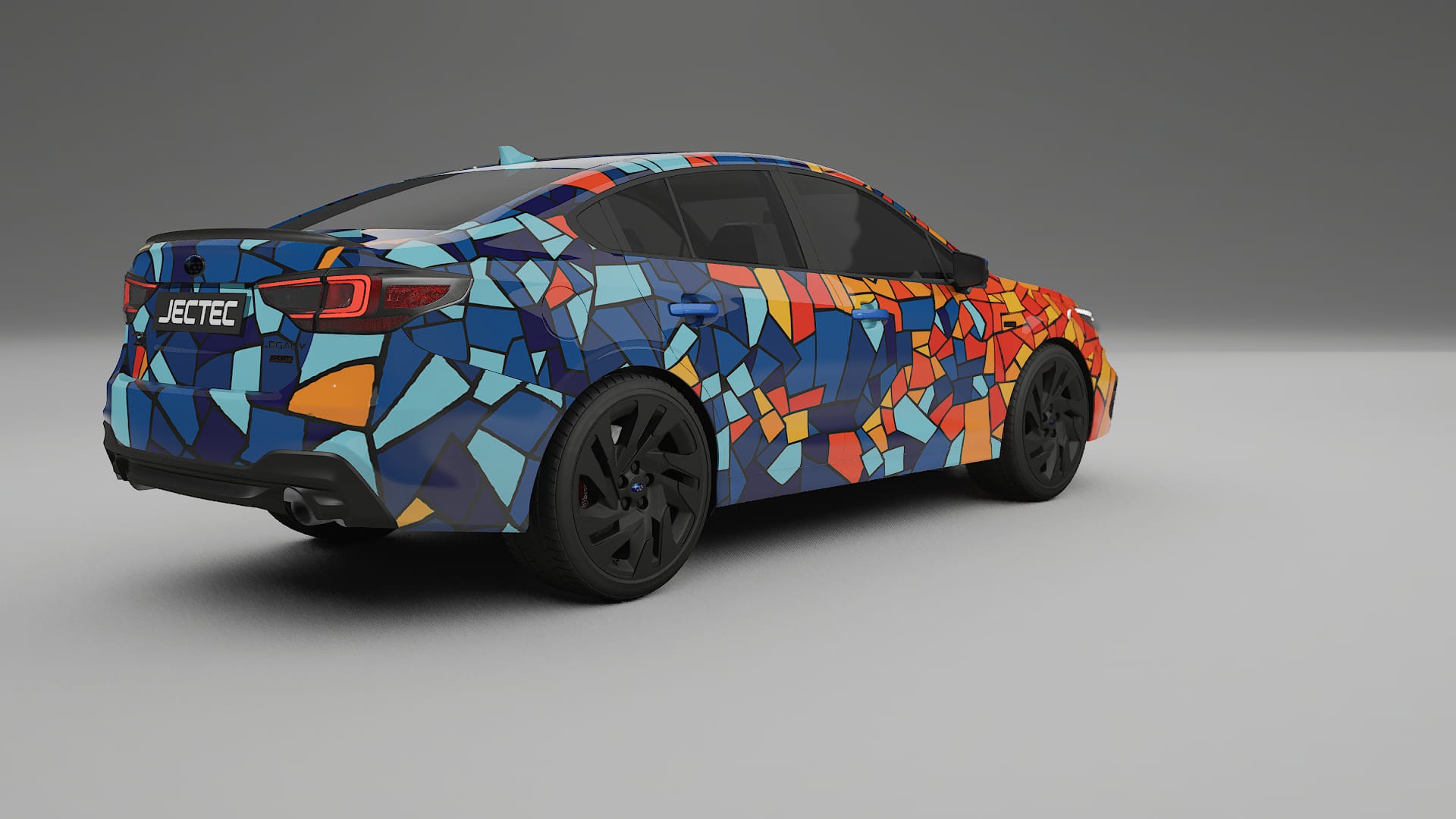 Subaru Legacy BW BARCELONA – Ontworpen Wrap PPF Kit van Printbaar Polyurethaanfolie