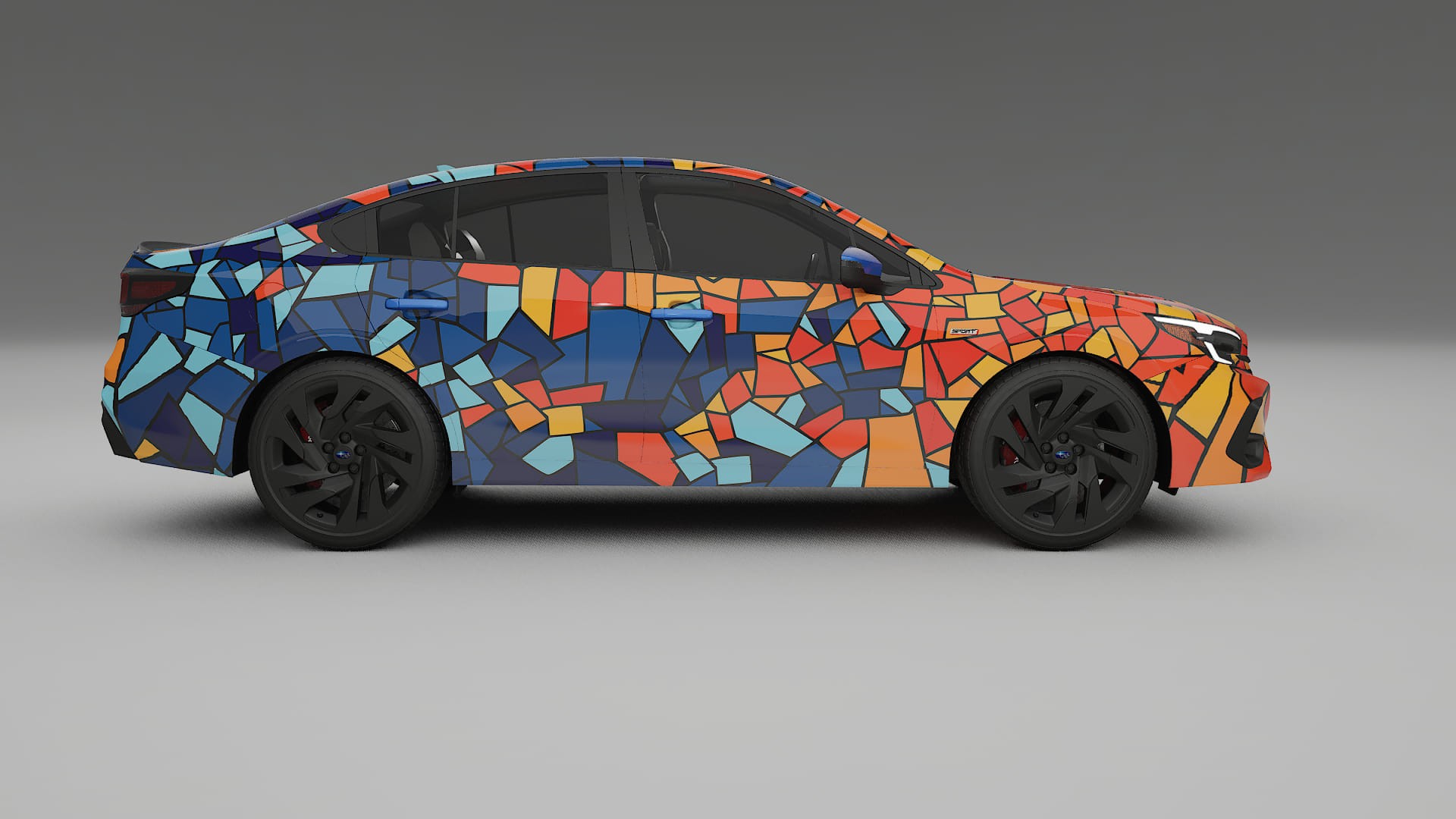 Subaru Legacy BW BARCELONA – Ontworpen Wrap PPF Kit van Printbaar Polyurethaanfolie
